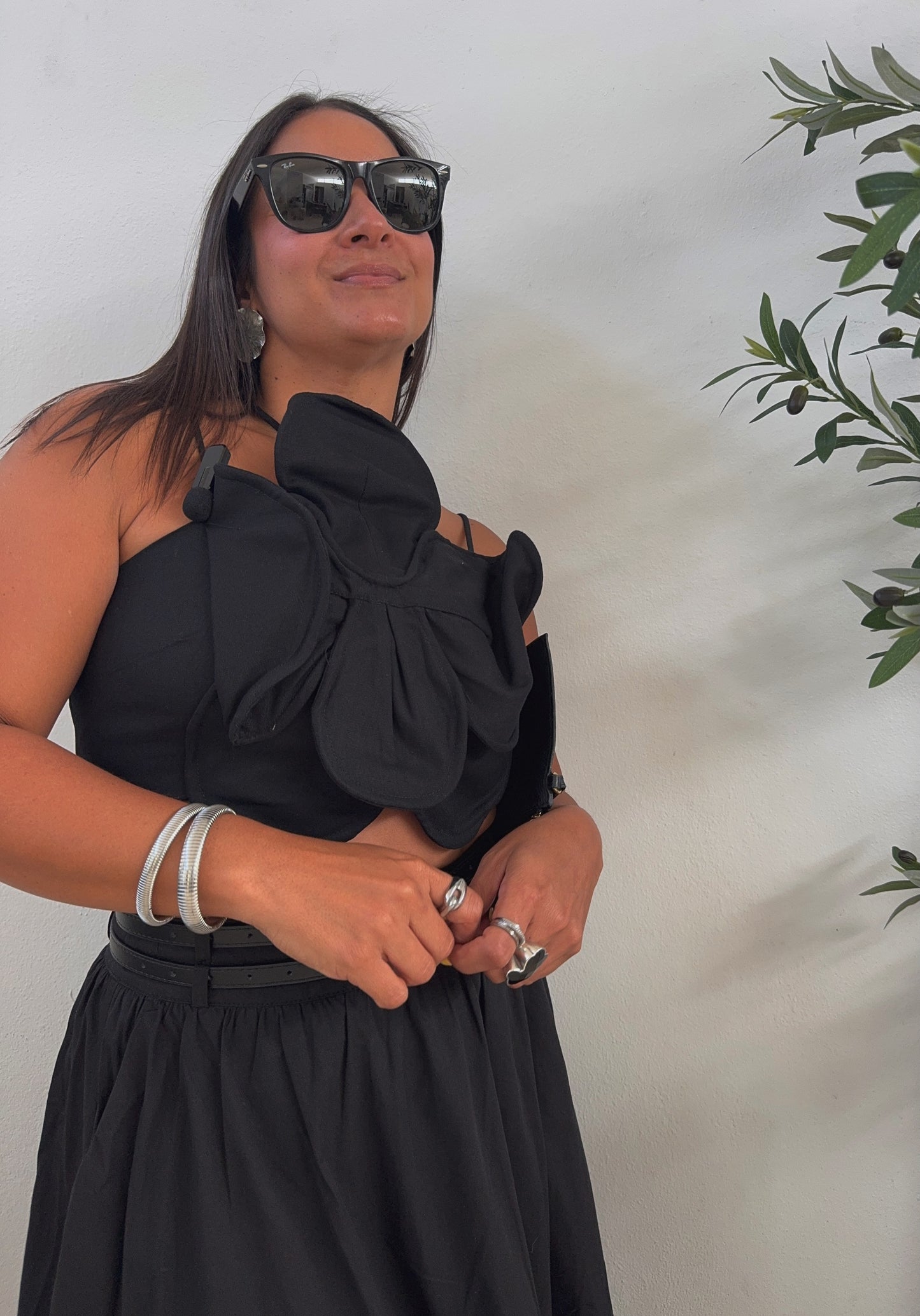 Orchid Black Top