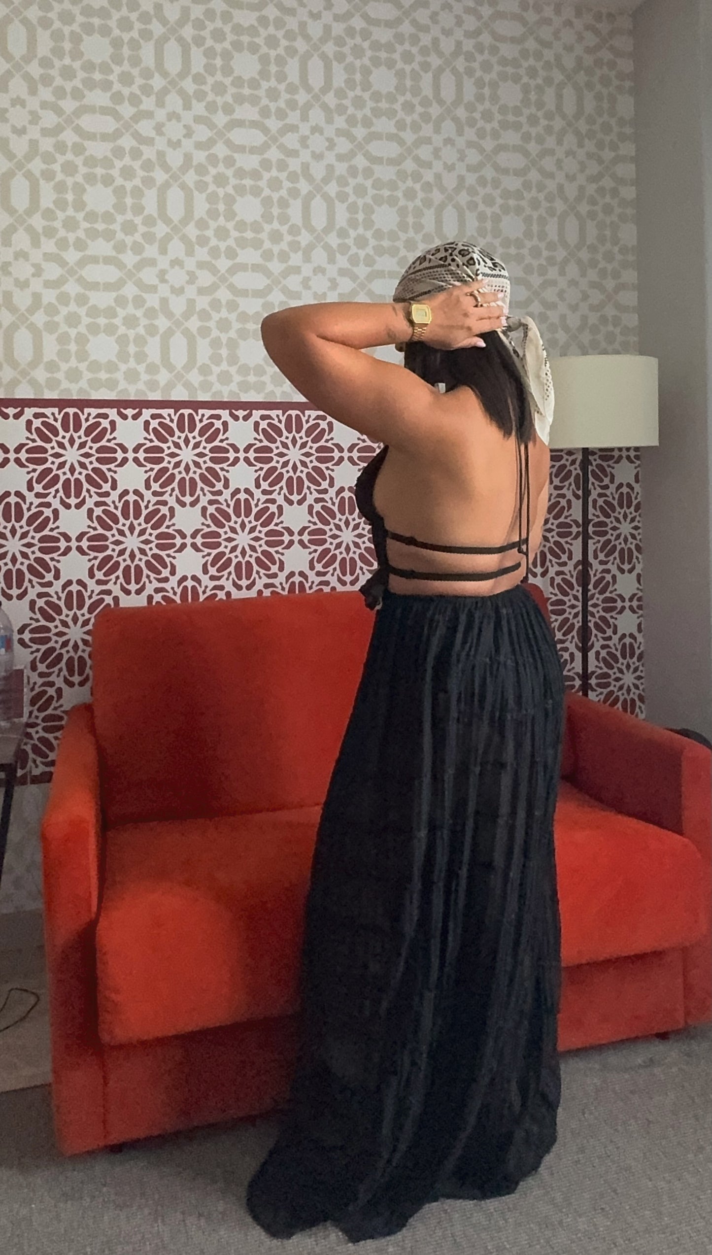 Juliana Set (Halter Tie Ruched Top + Maxi Skirt)