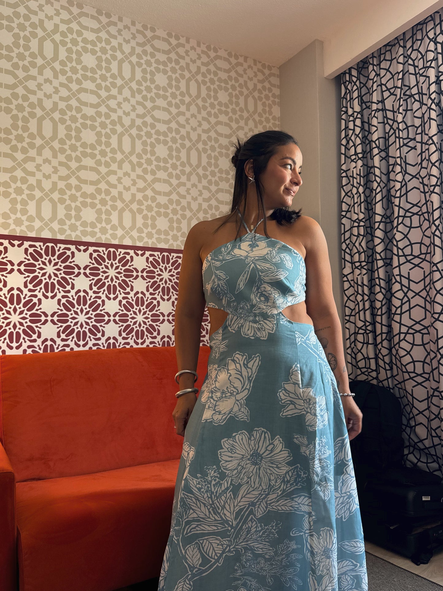 Floral Halter Maxi Dress