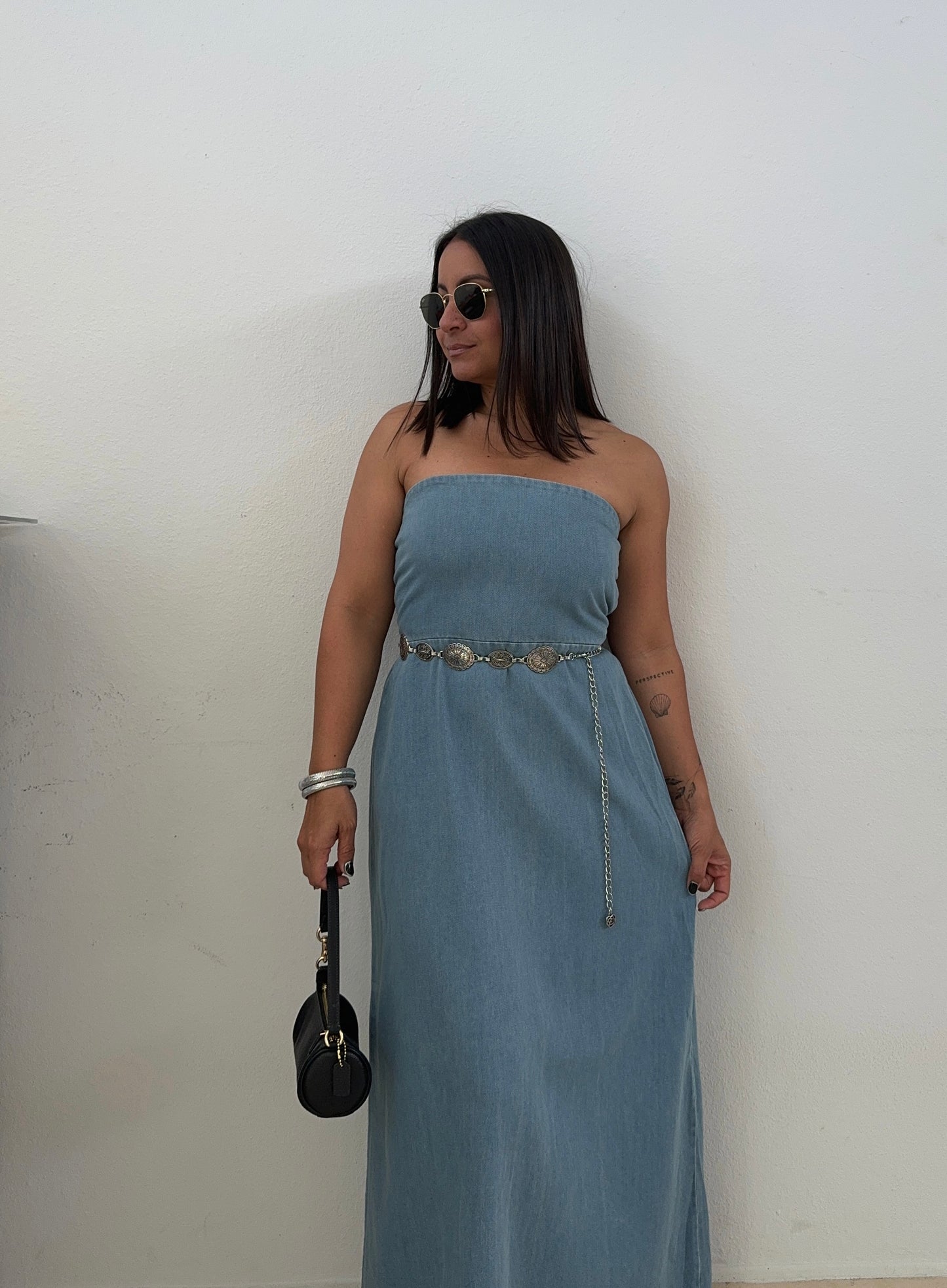 Mila Denim Maxi Dress