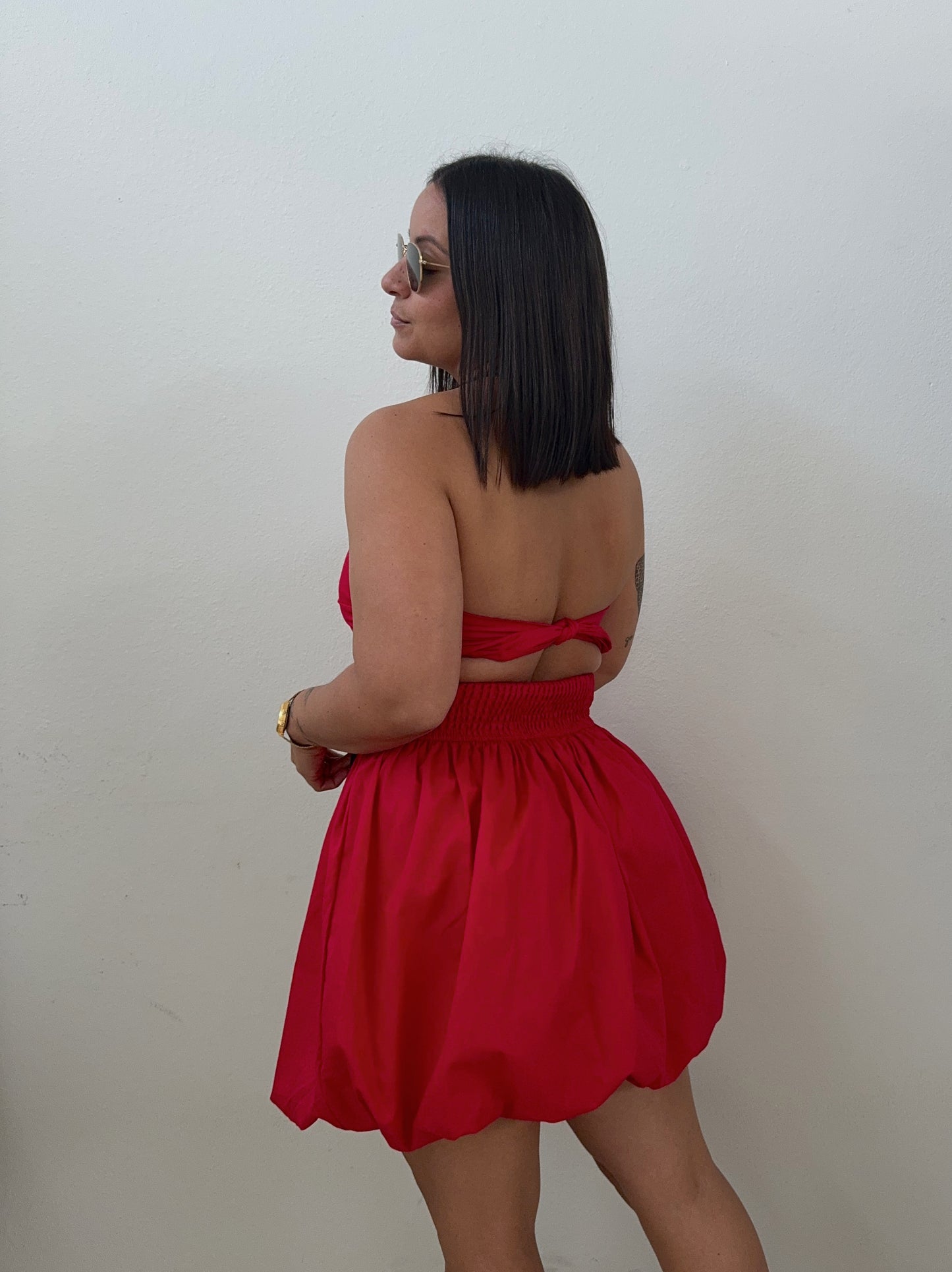 Red Balloon Mini Dress