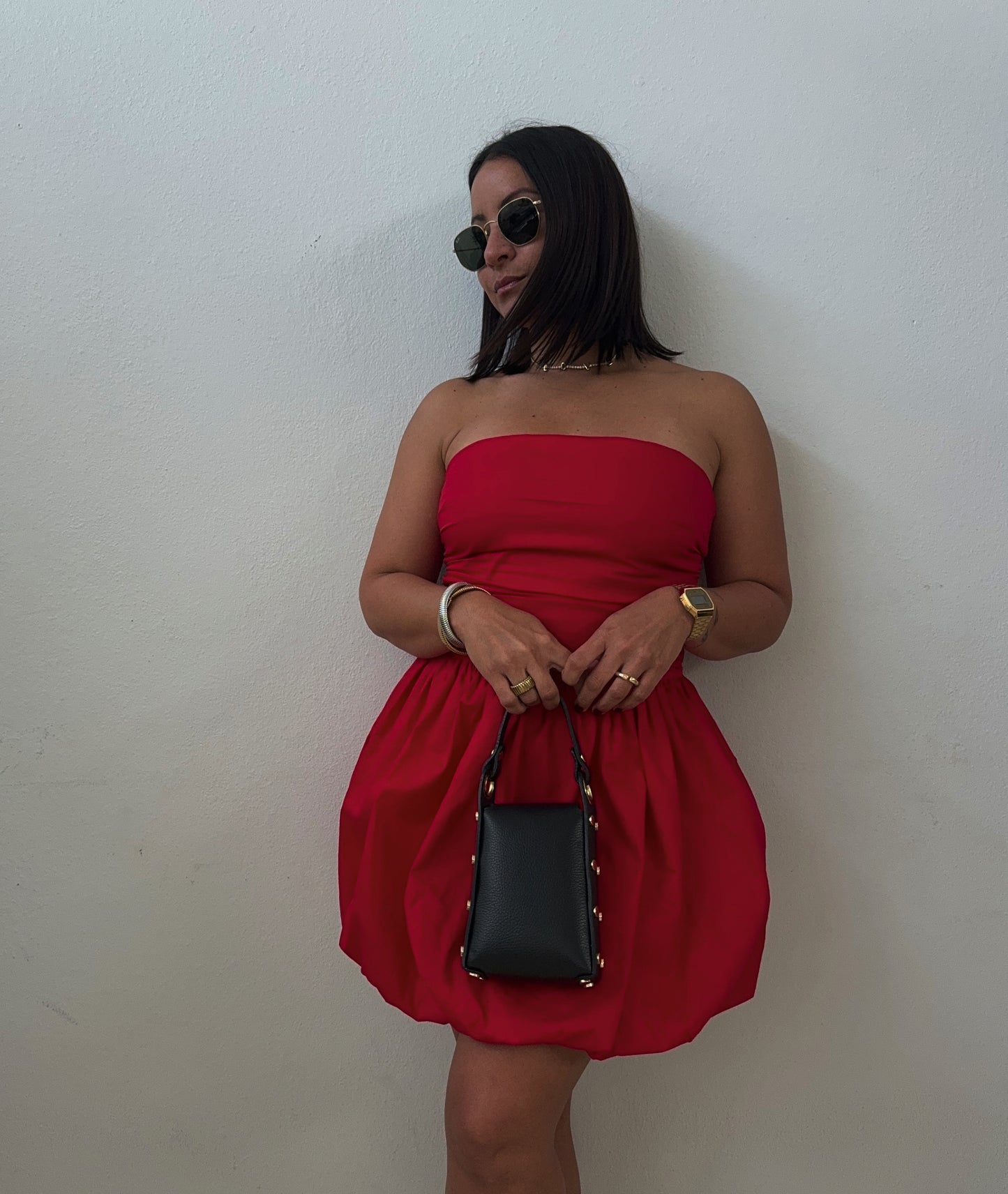 Red Balloon Mini Dress