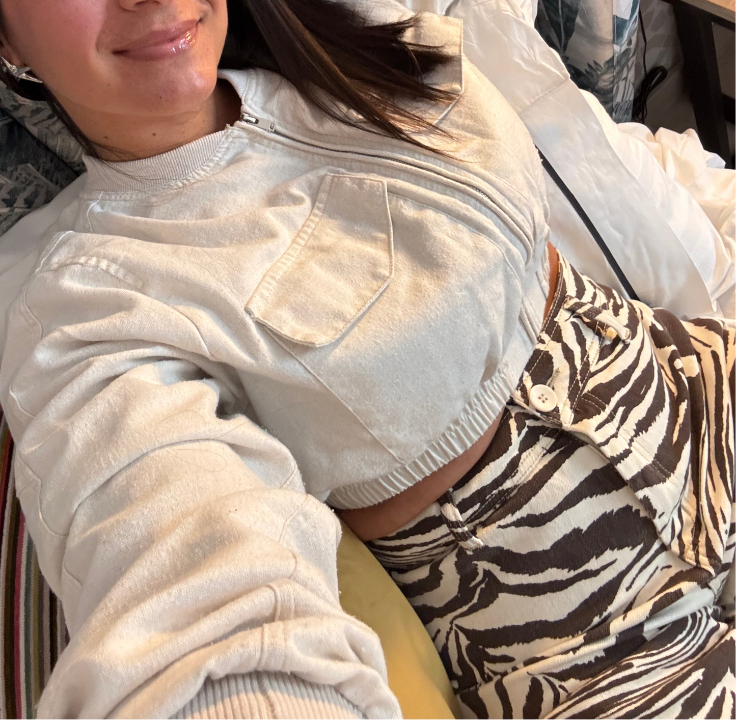 Eva Brown Zebra Pants
