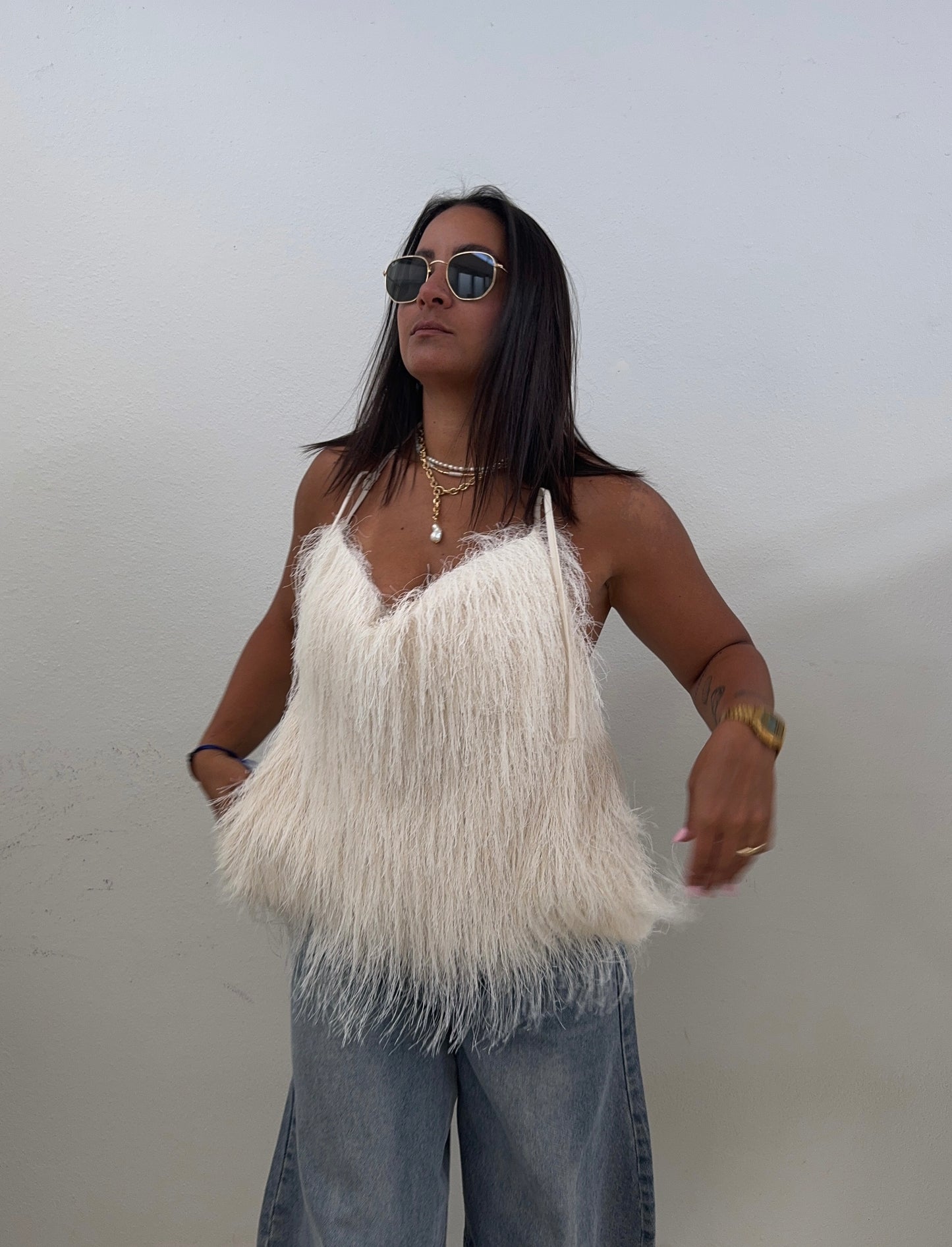 Fuzzy Halter Tank Top