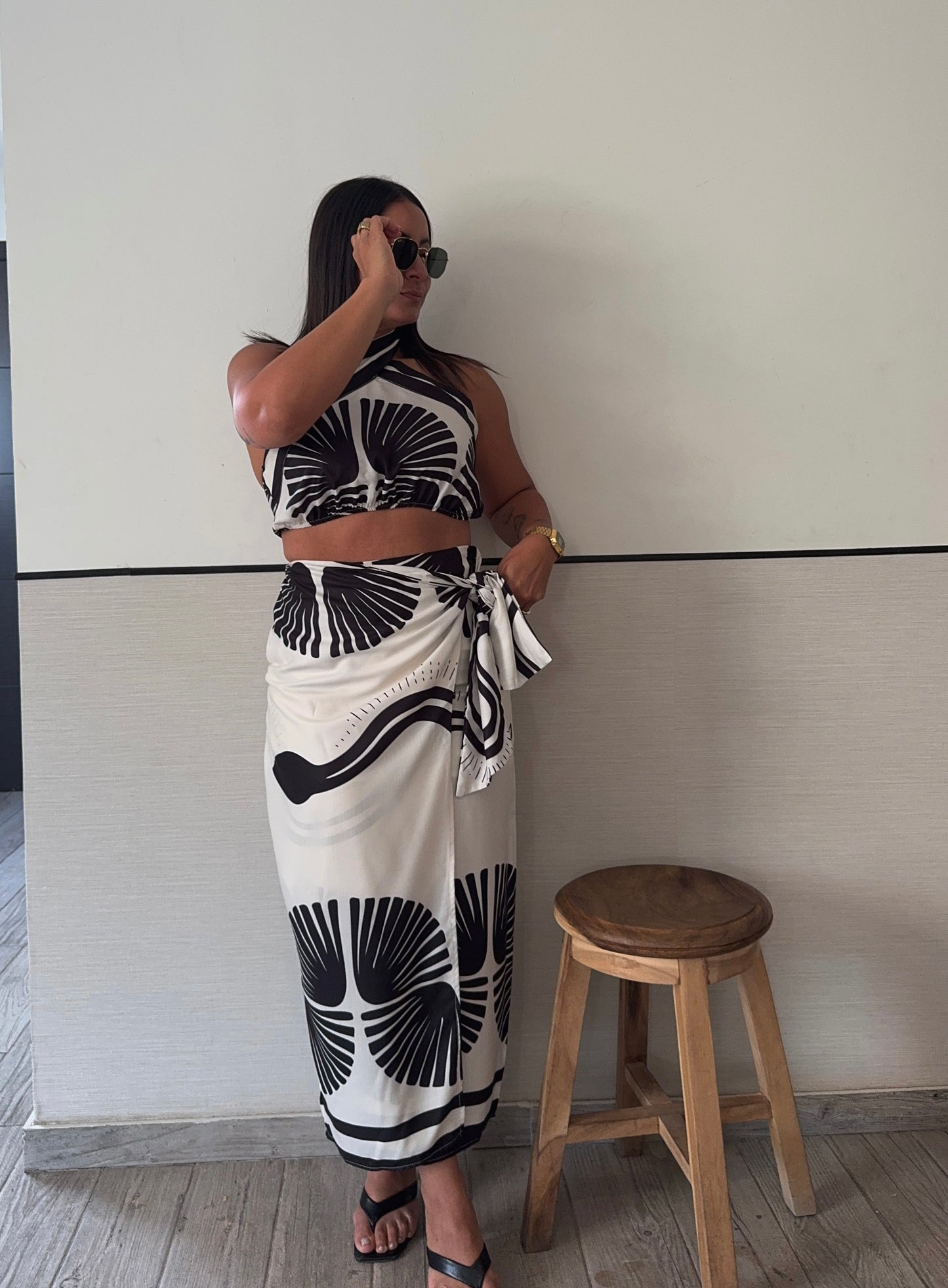 Lagoon Halter Top and Skirt Set