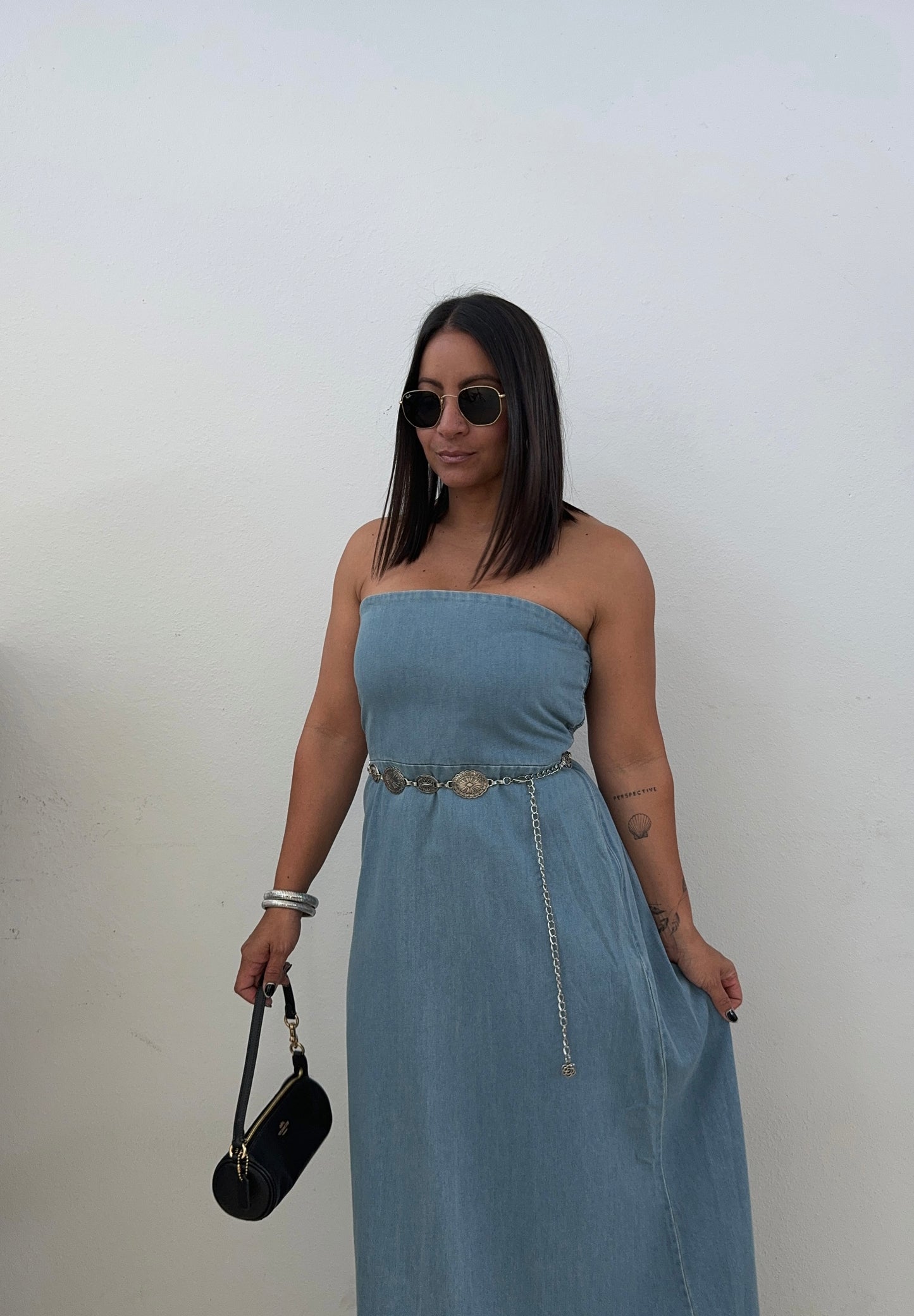 Mila Denim Maxi Dress