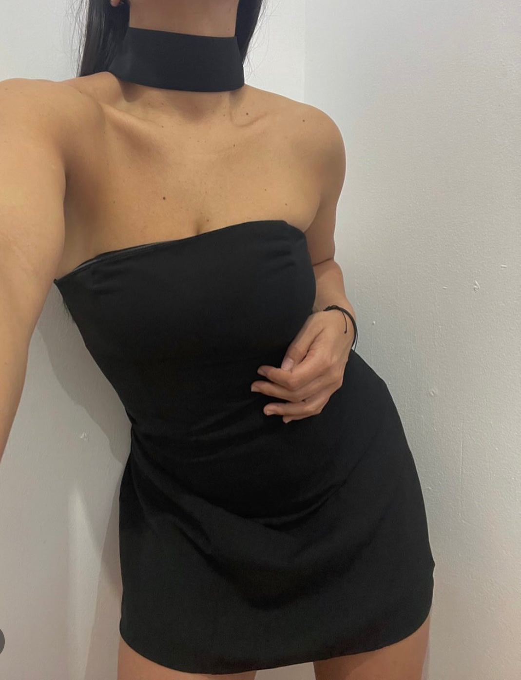 Choker Detail Mini Dress