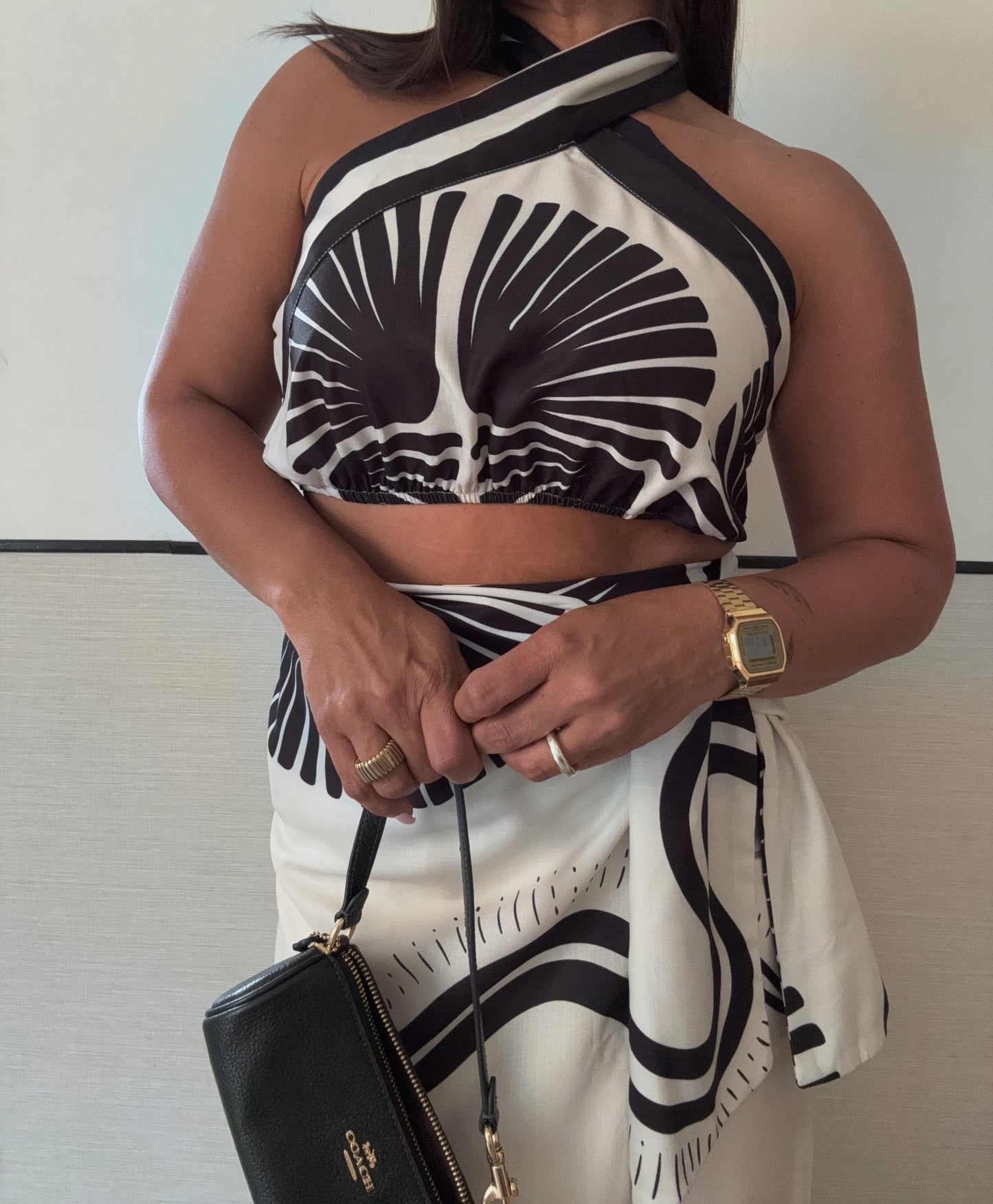 Lagoon Halter Top and Skirt Set