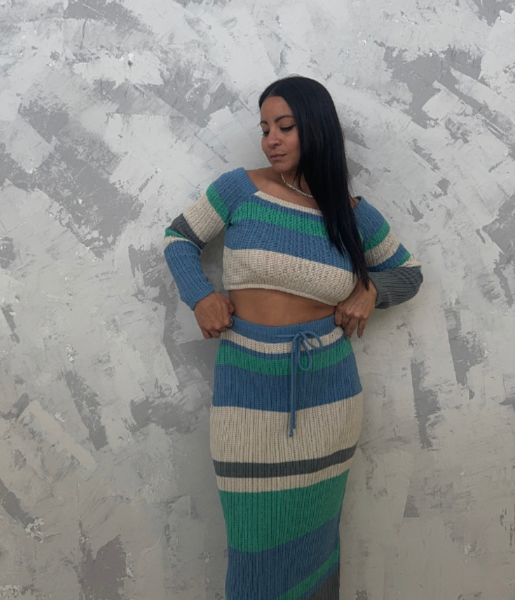 Striped Crochet Set