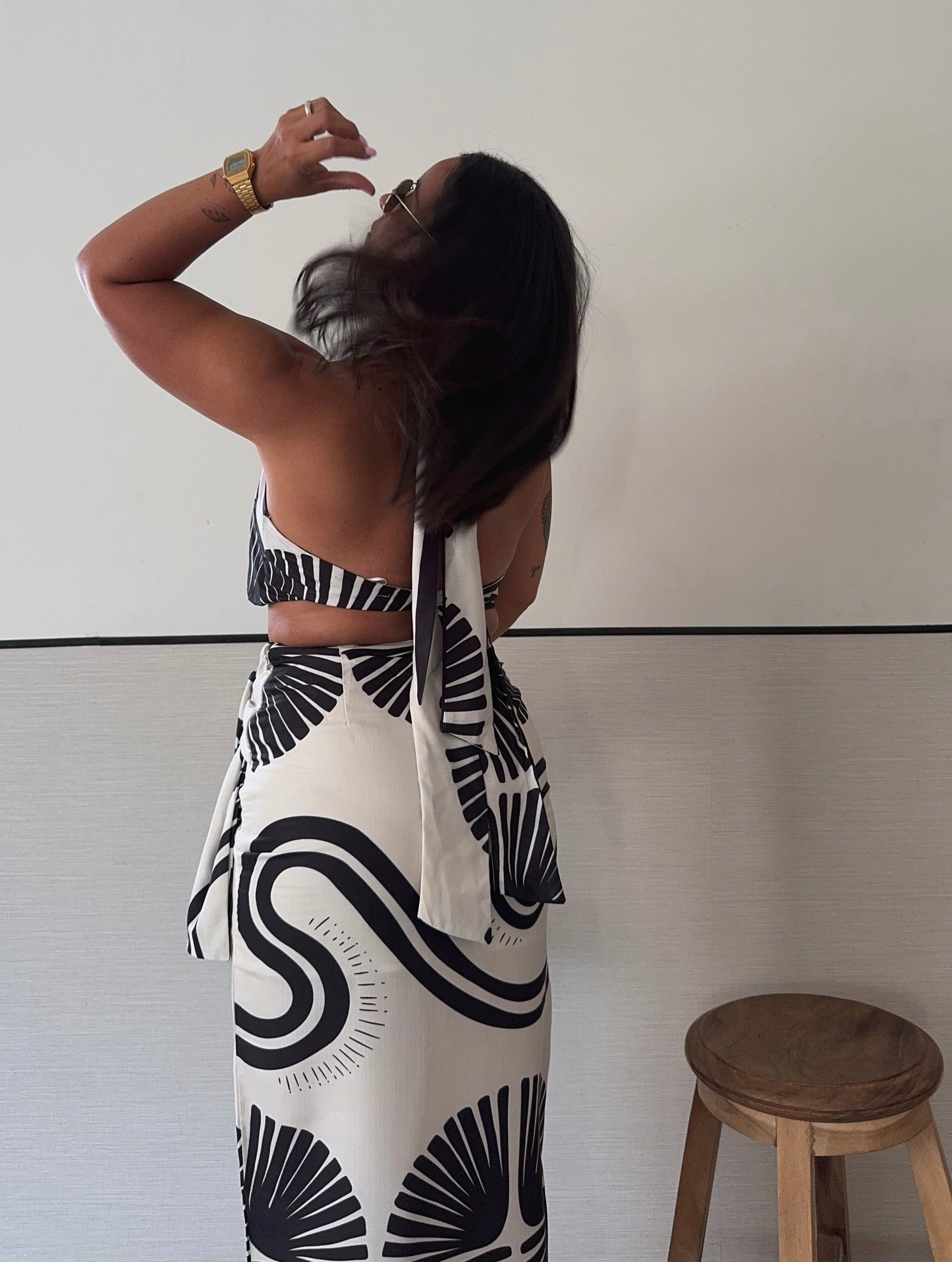 Lagoon Halter Top and Skirt Set
