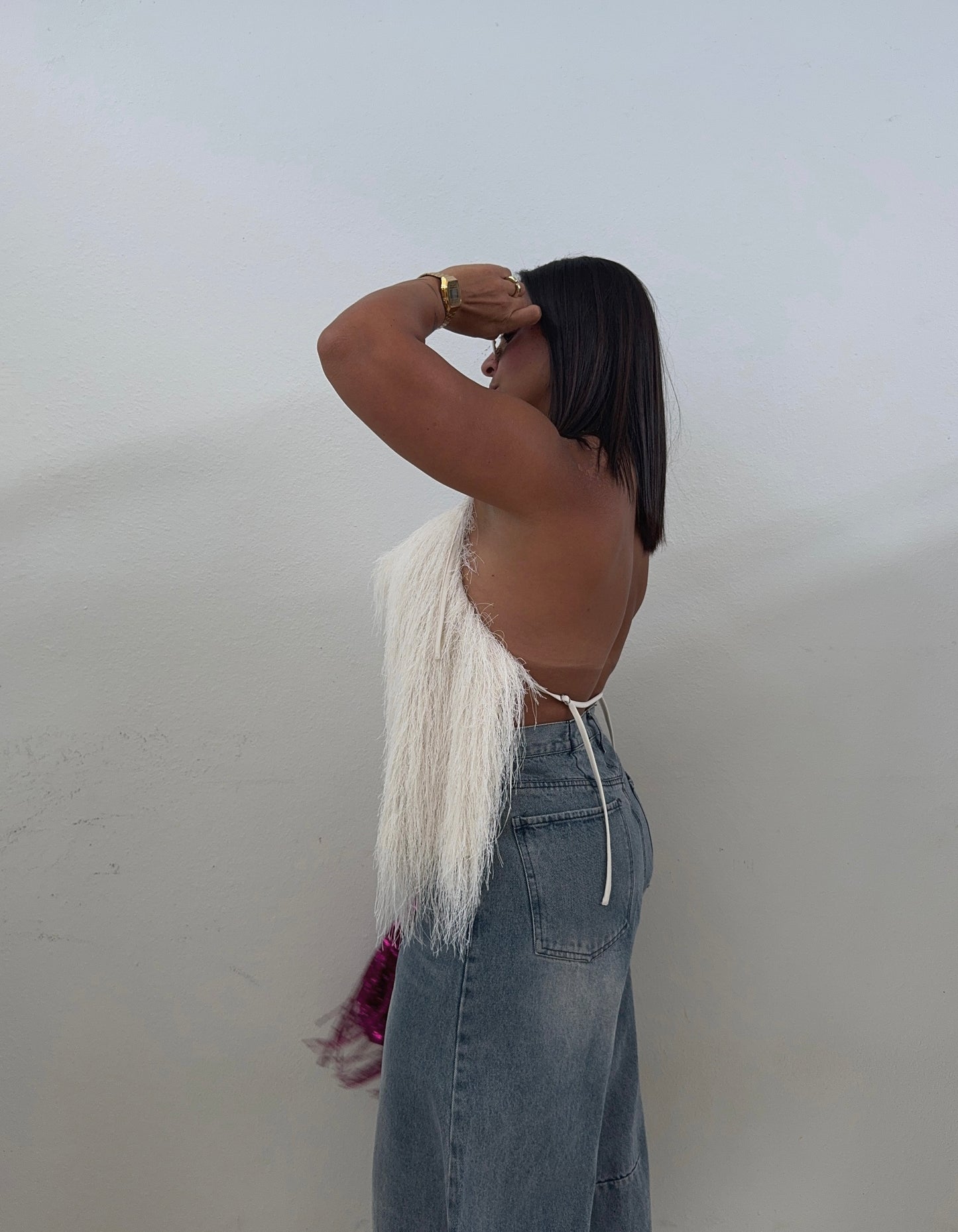 Fuzzy Halter Tank Top
