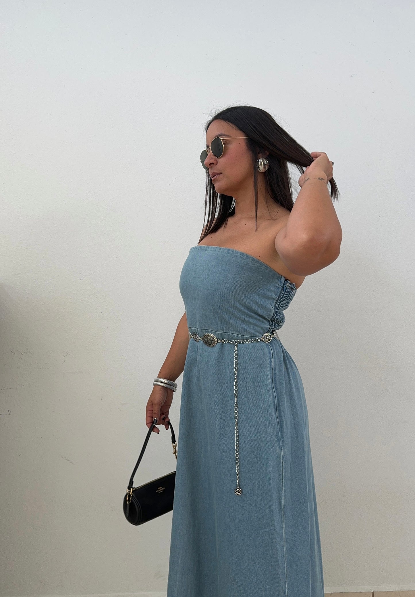 Mila Denim Maxi Dress