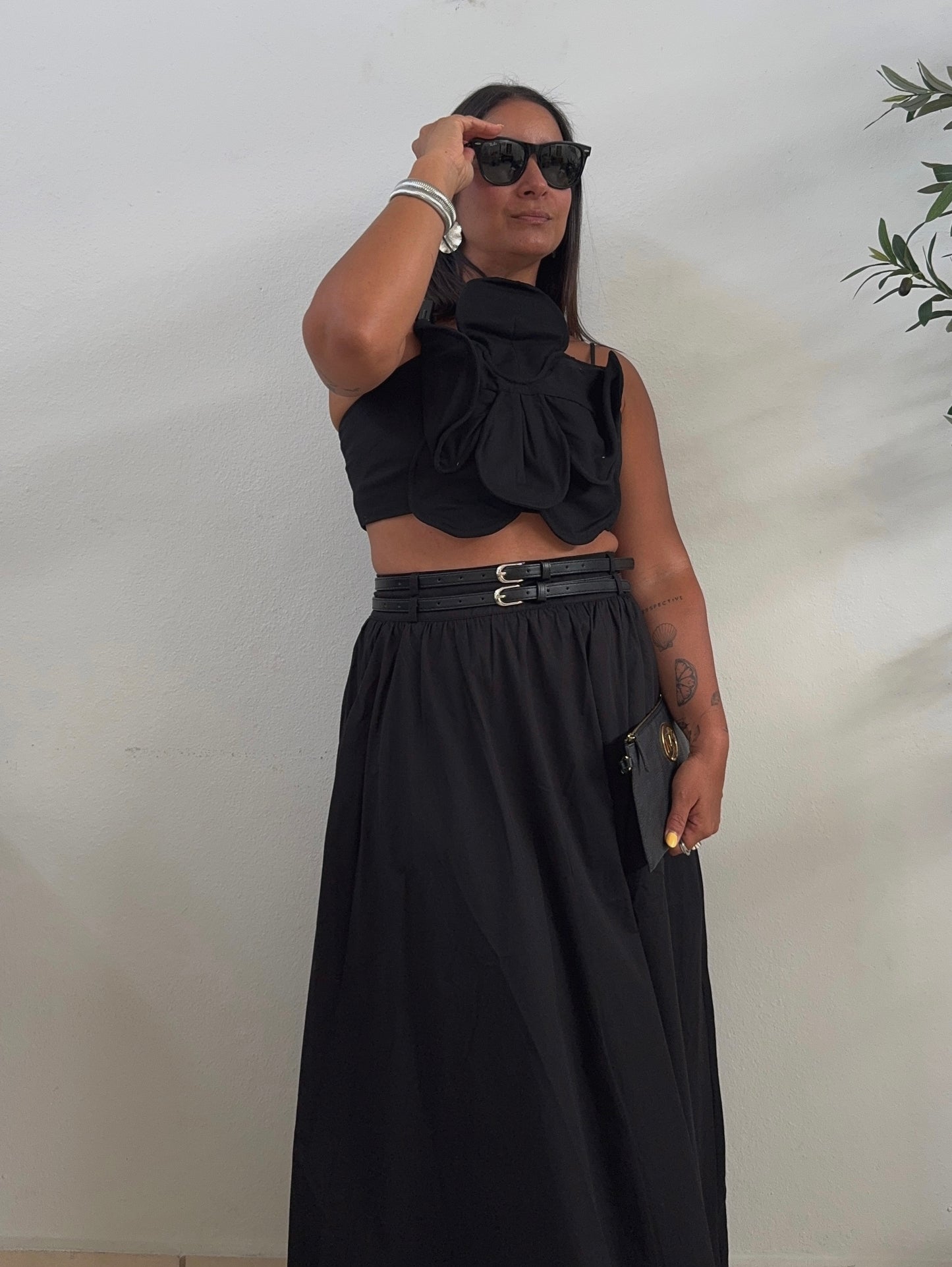 Orchid Black Top