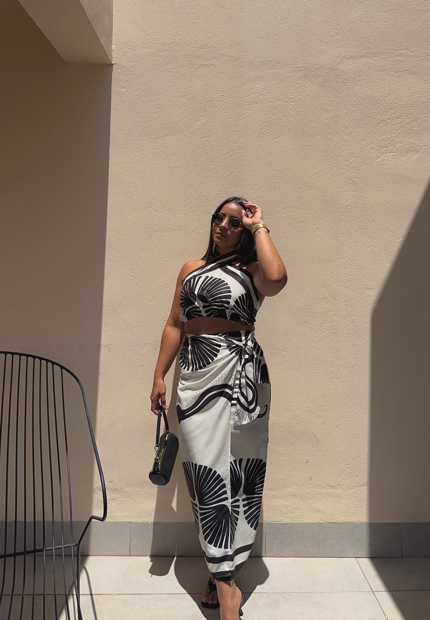 Lagoon Halter Top and Skirt Set