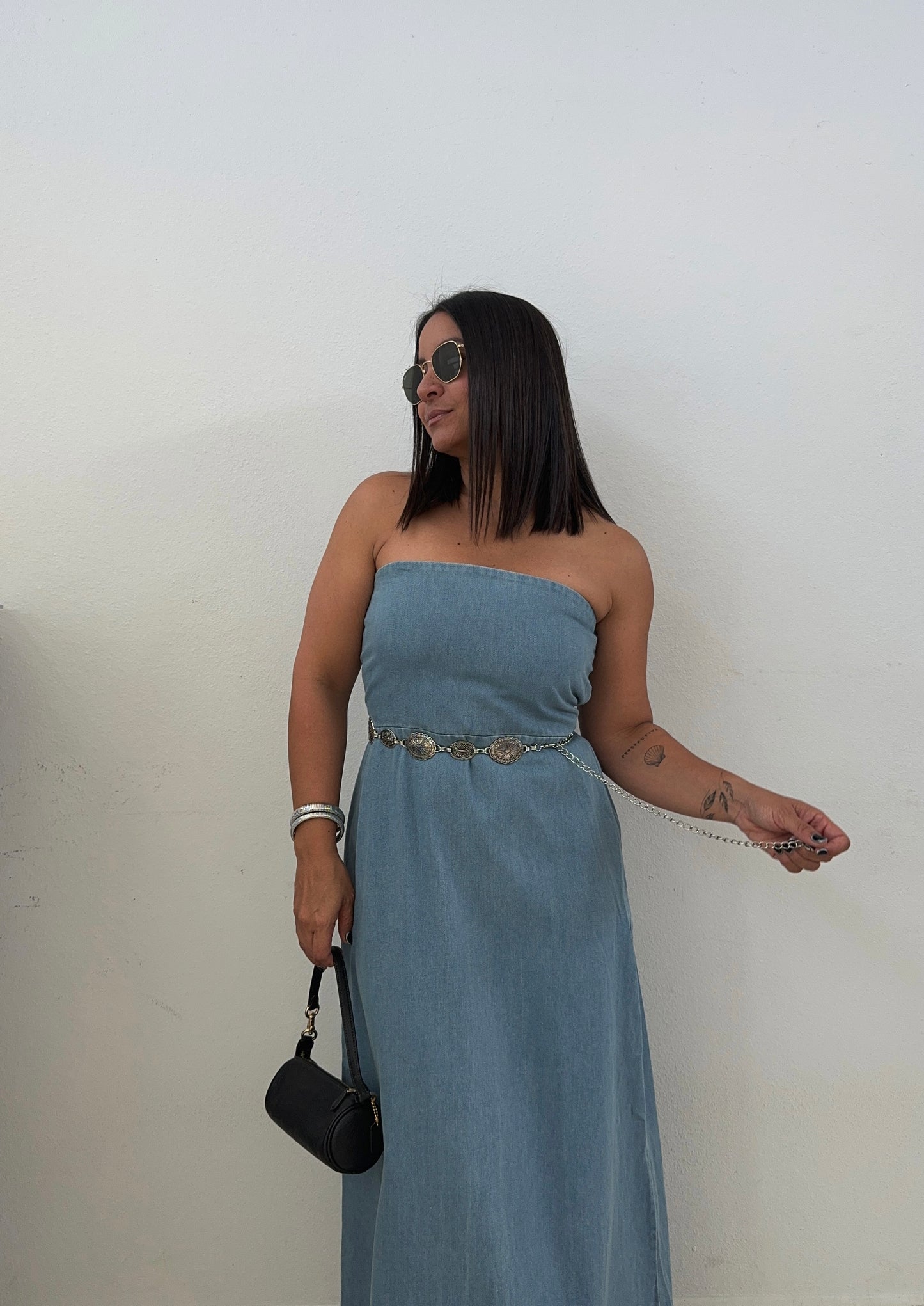 Mila Denim Maxi Dress