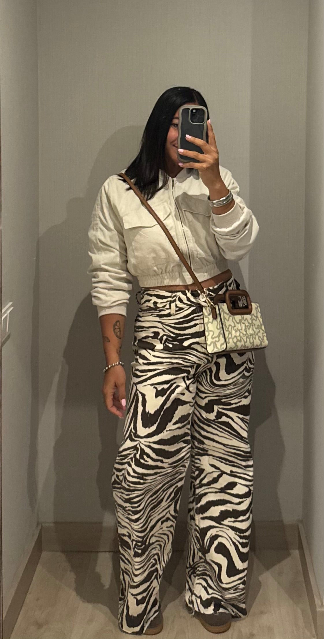 Eva Brown Zebra Pants