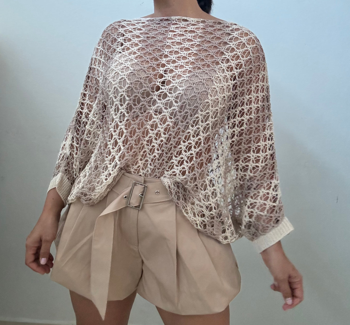 Balloon Shorts w Belt, Khaki