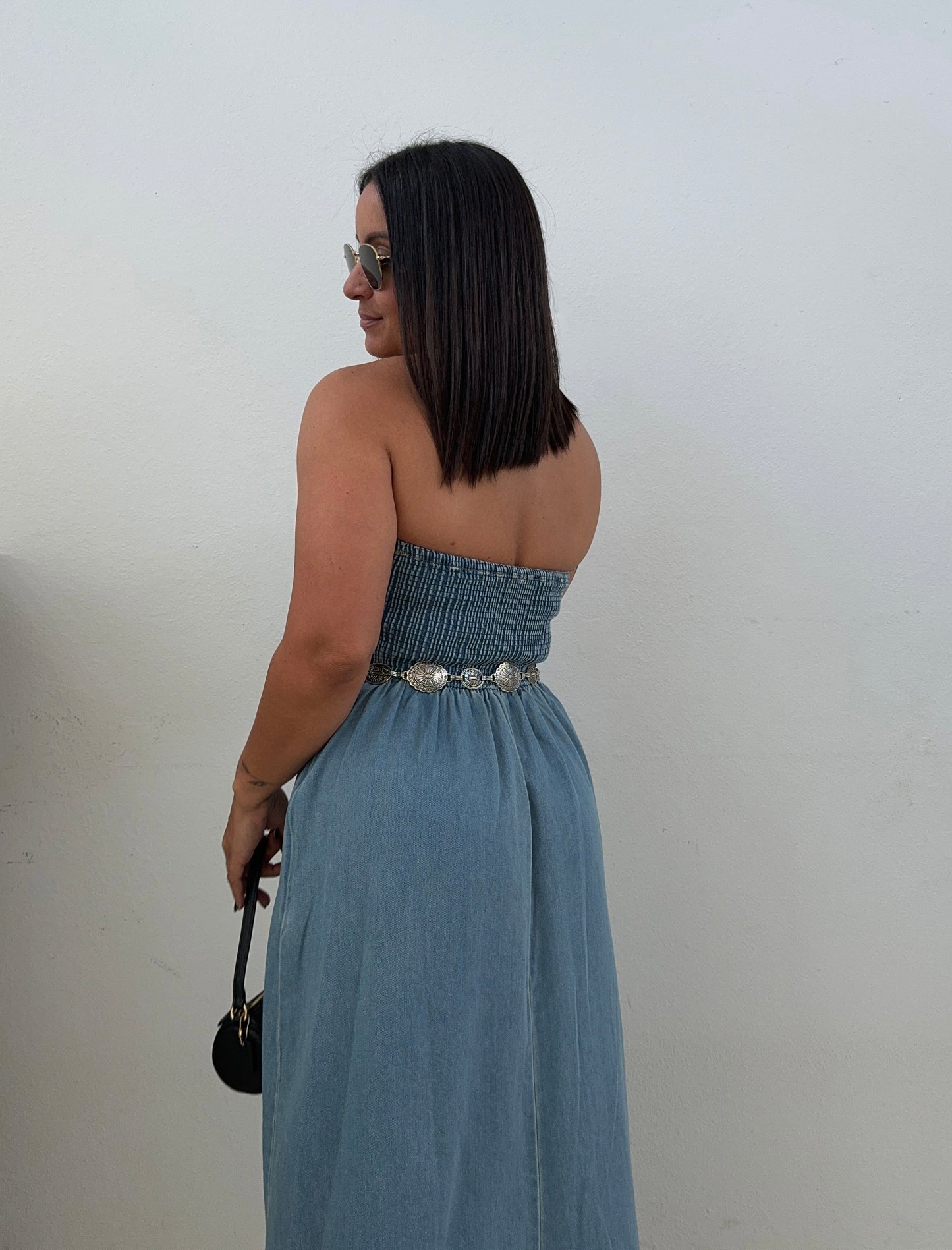 Mila Denim Maxi Dress