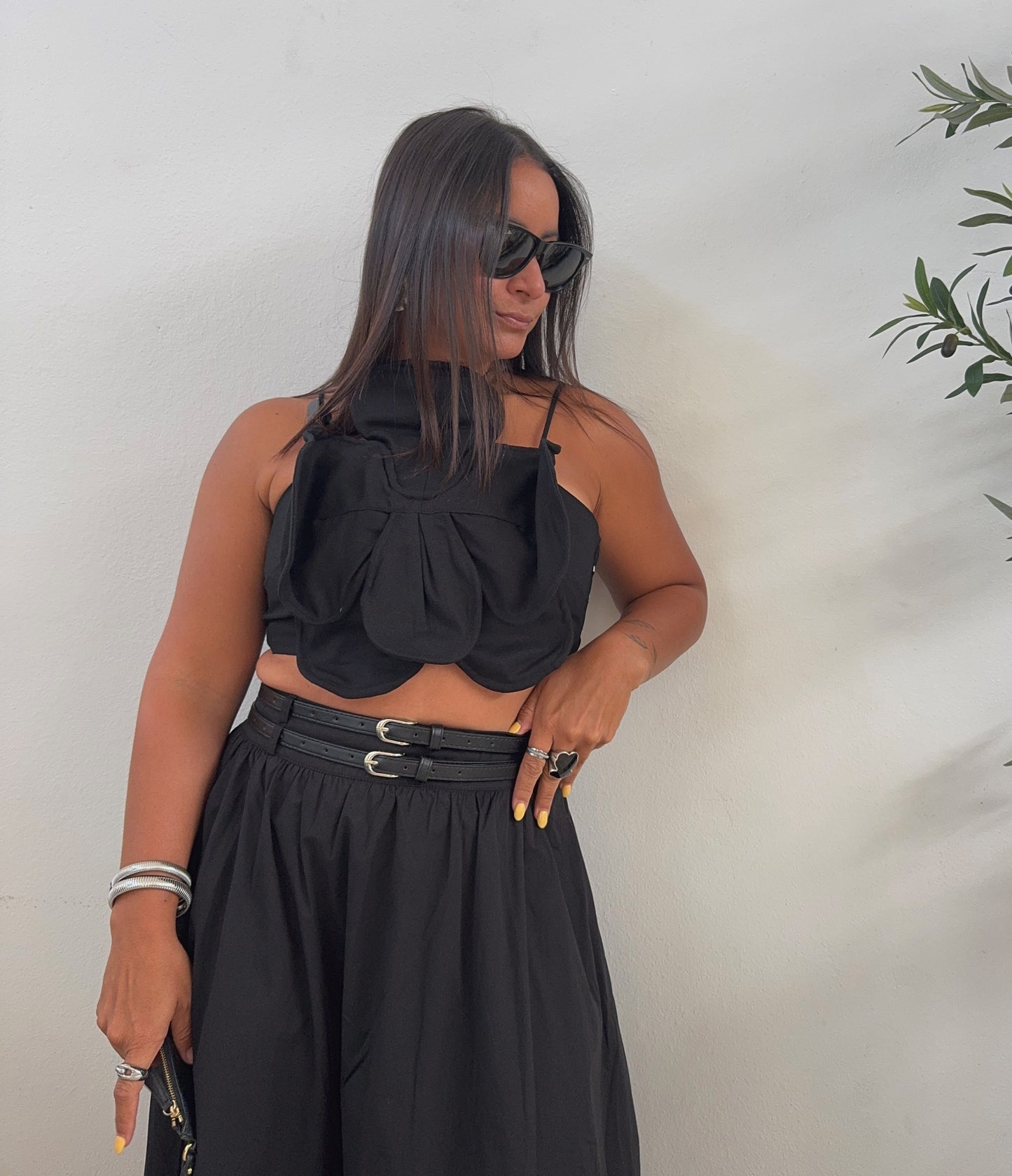 Orchid Black Top