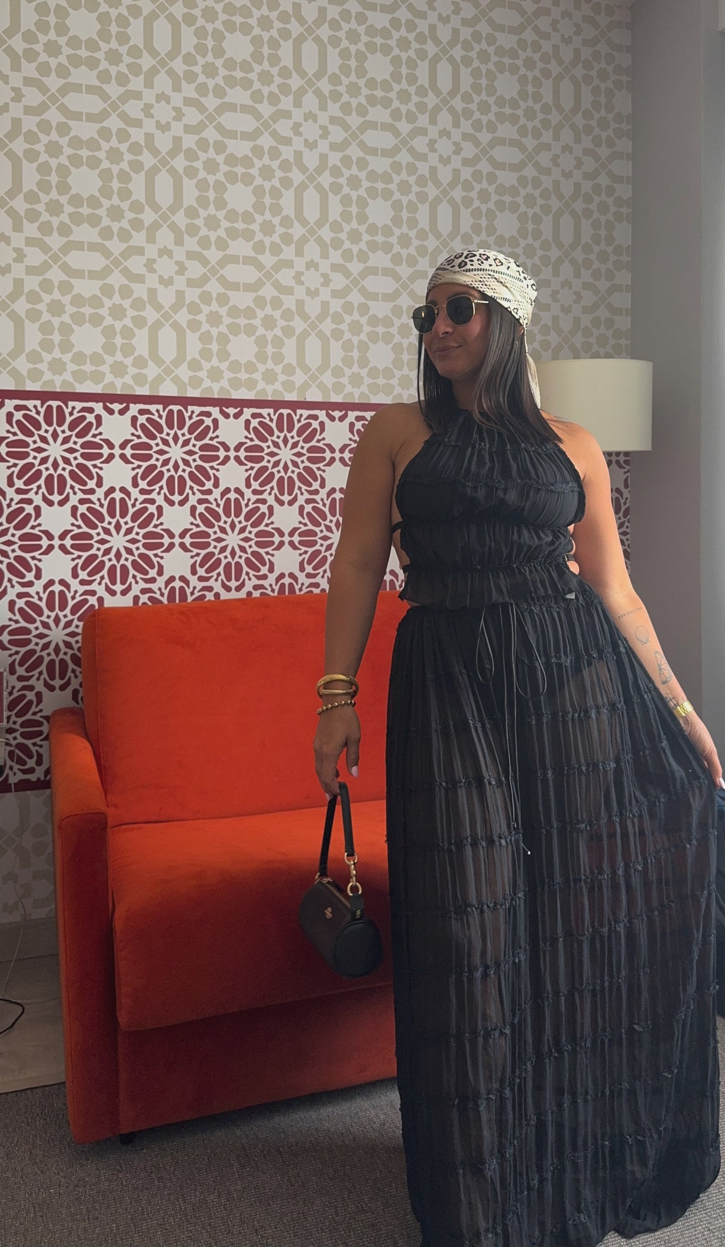 Juliana Set (Halter Tie Ruched Top + Maxi Skirt)