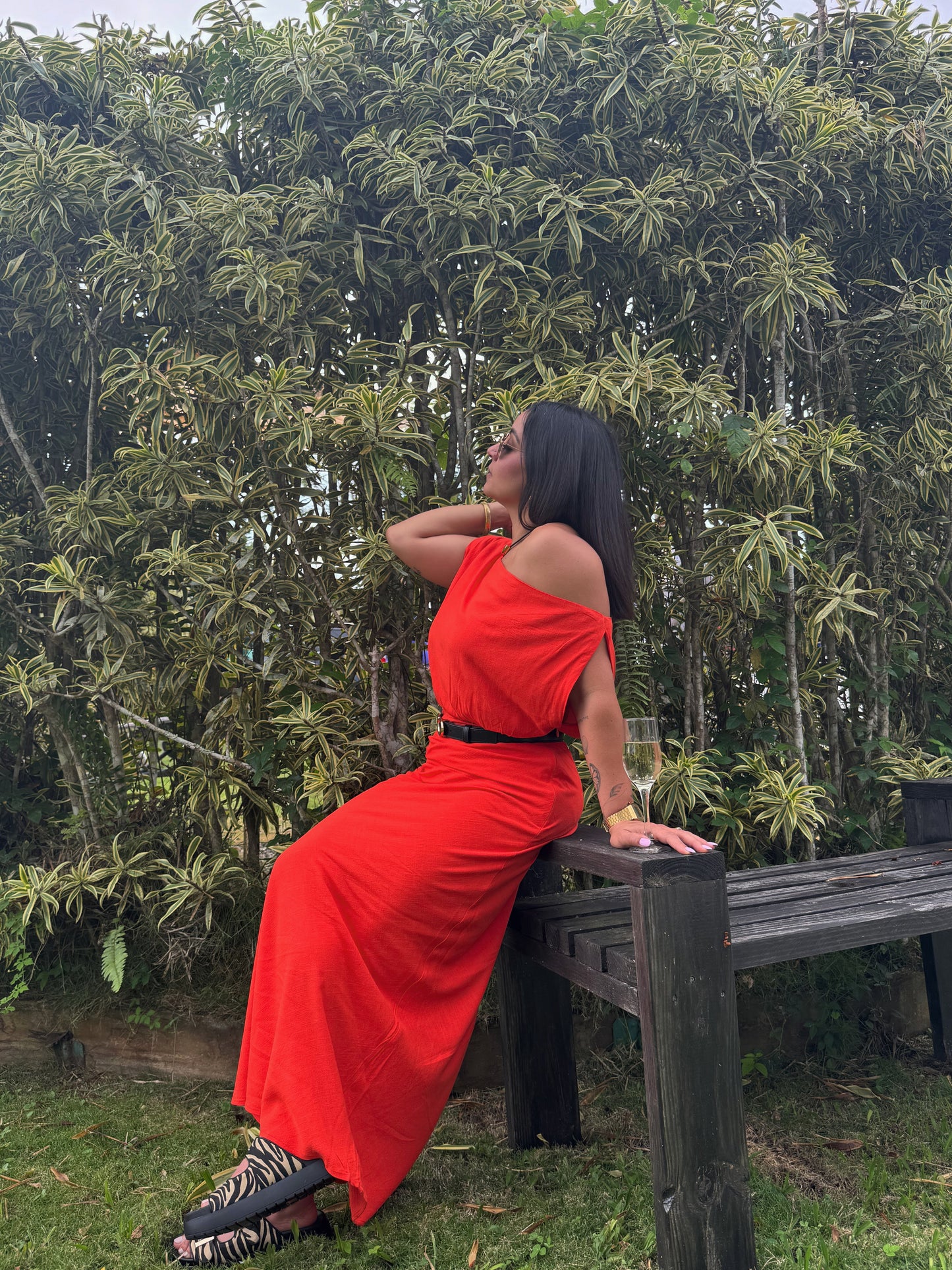 Solana One Shoulder Maxi