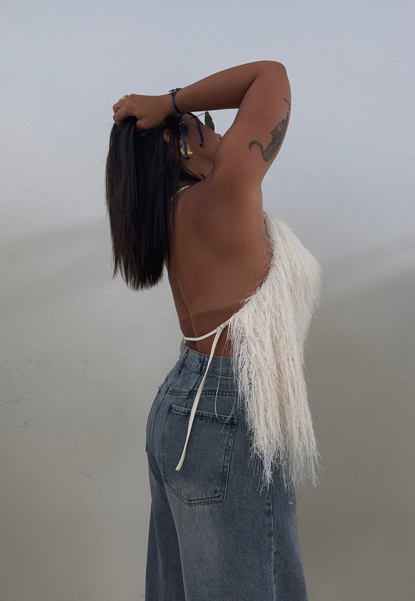 Fuzzy Halter Tank Top