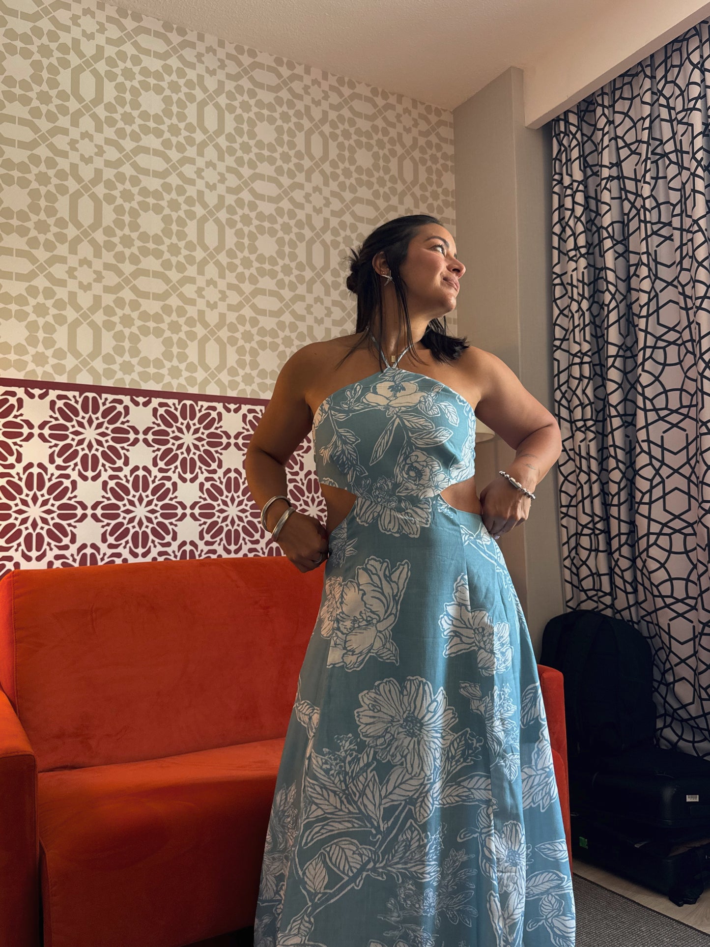 Floral Halter Maxi Dress