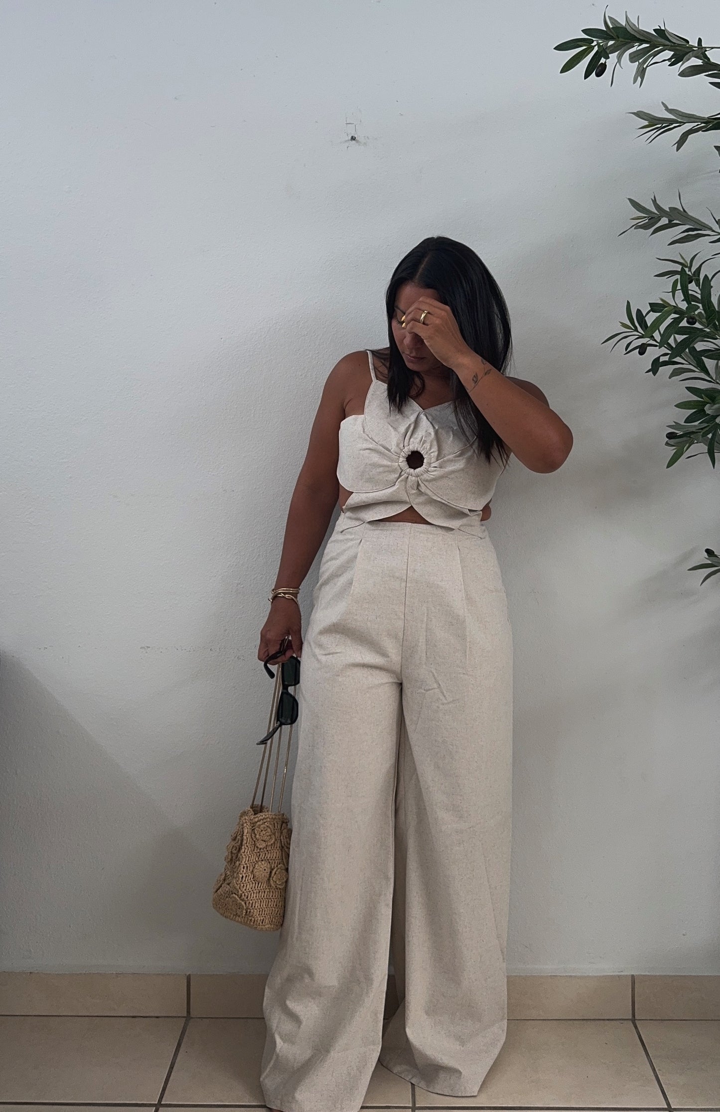 Floral Linen Jumpsuit