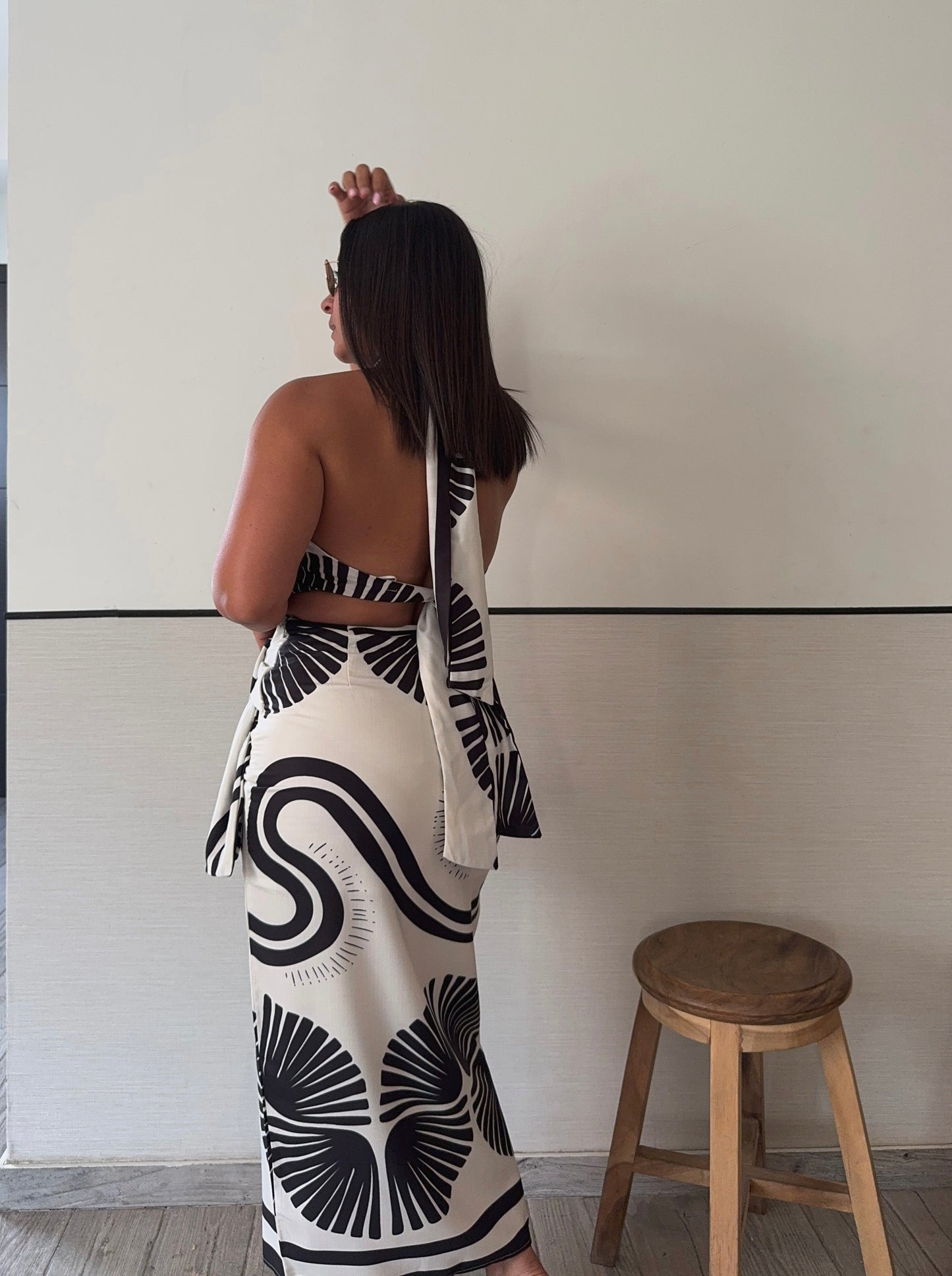 Lagoon Halter Top and Skirt Set