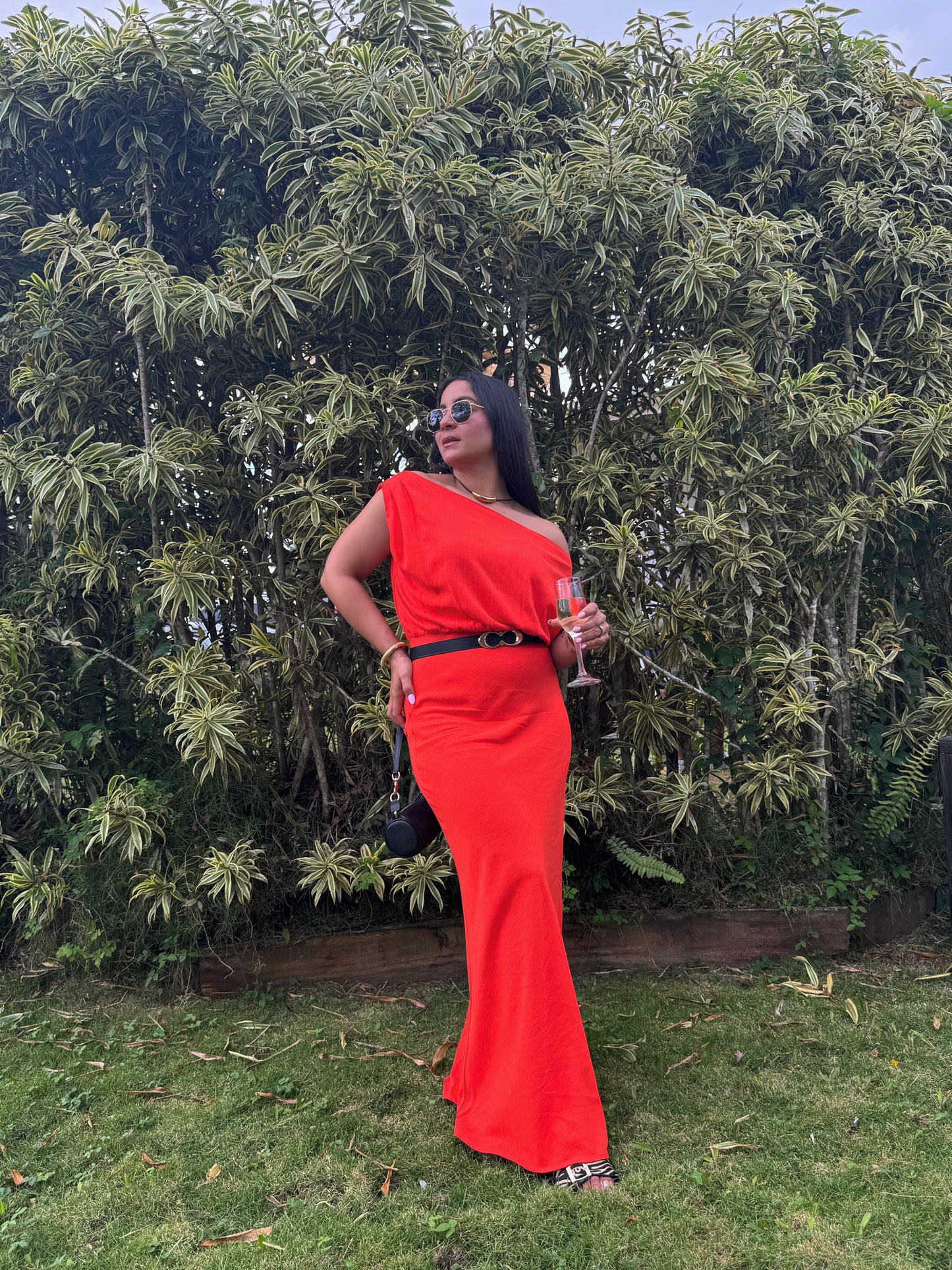 Solana One Shoulder Maxi