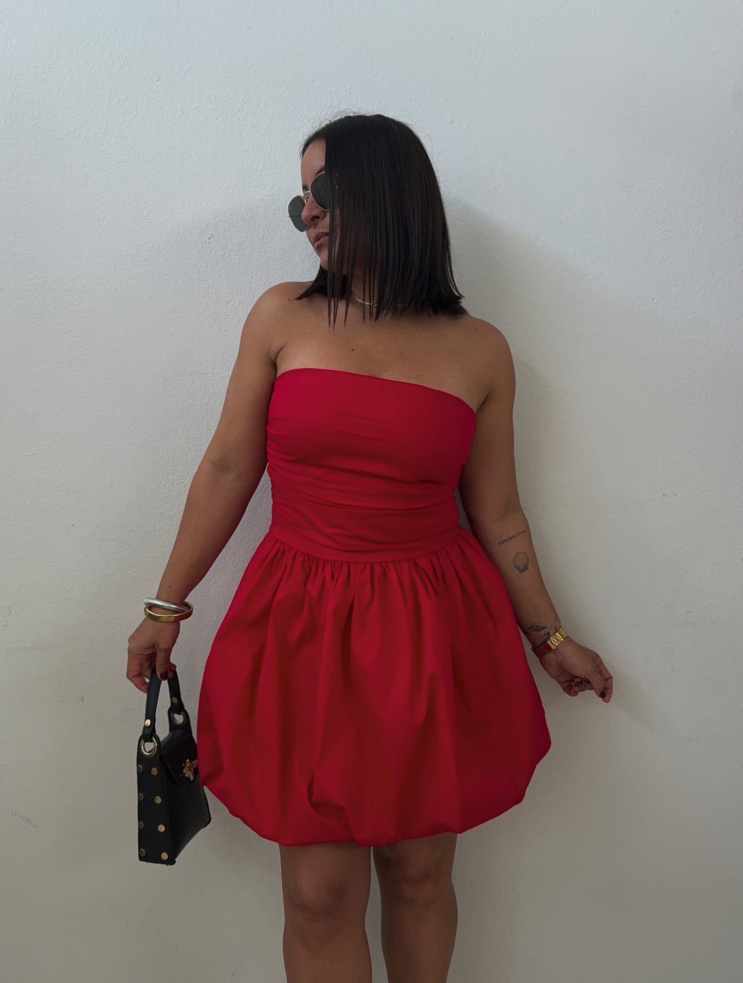 Red Balloon Mini Dress