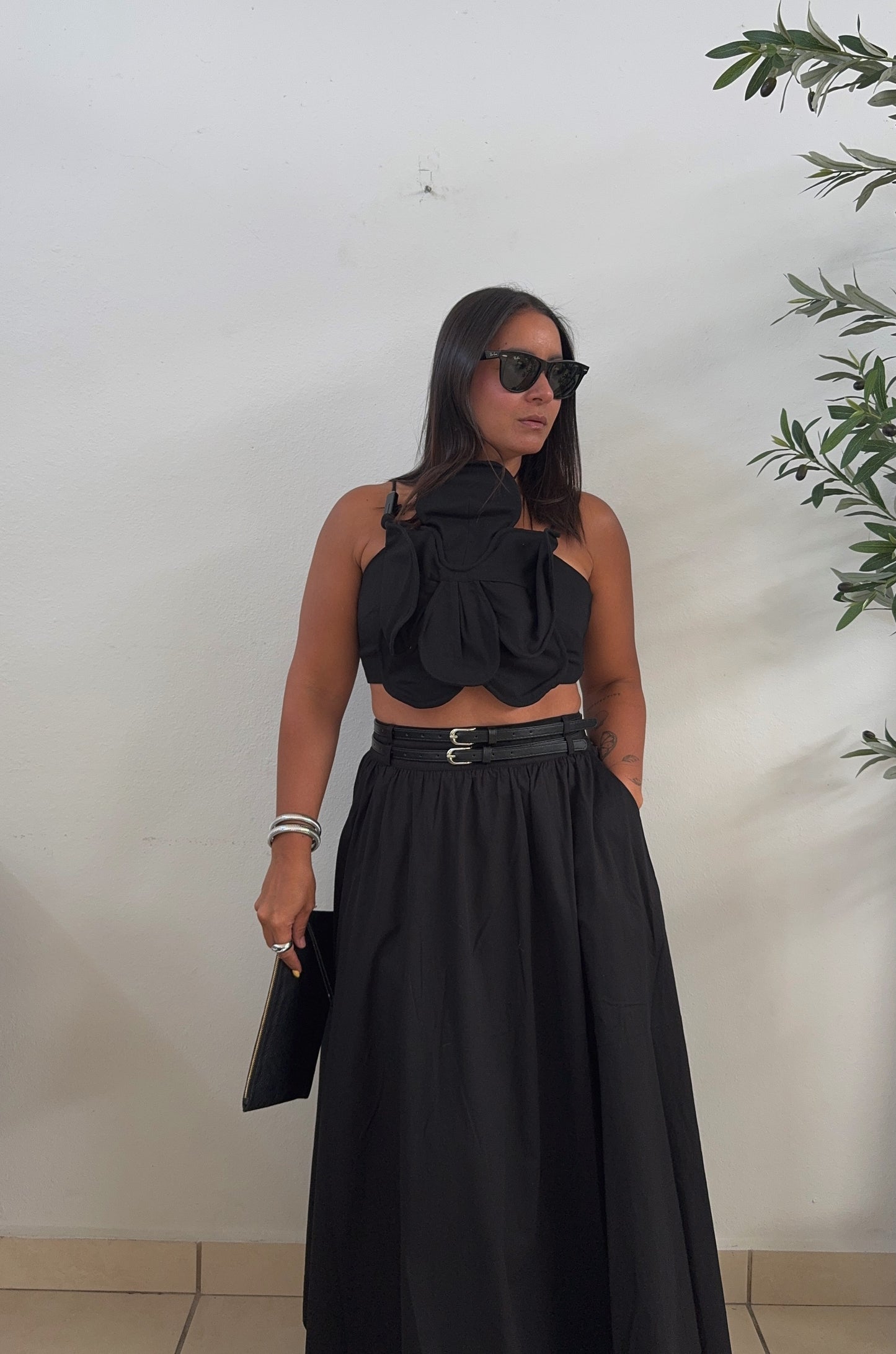 Orchid Black Top