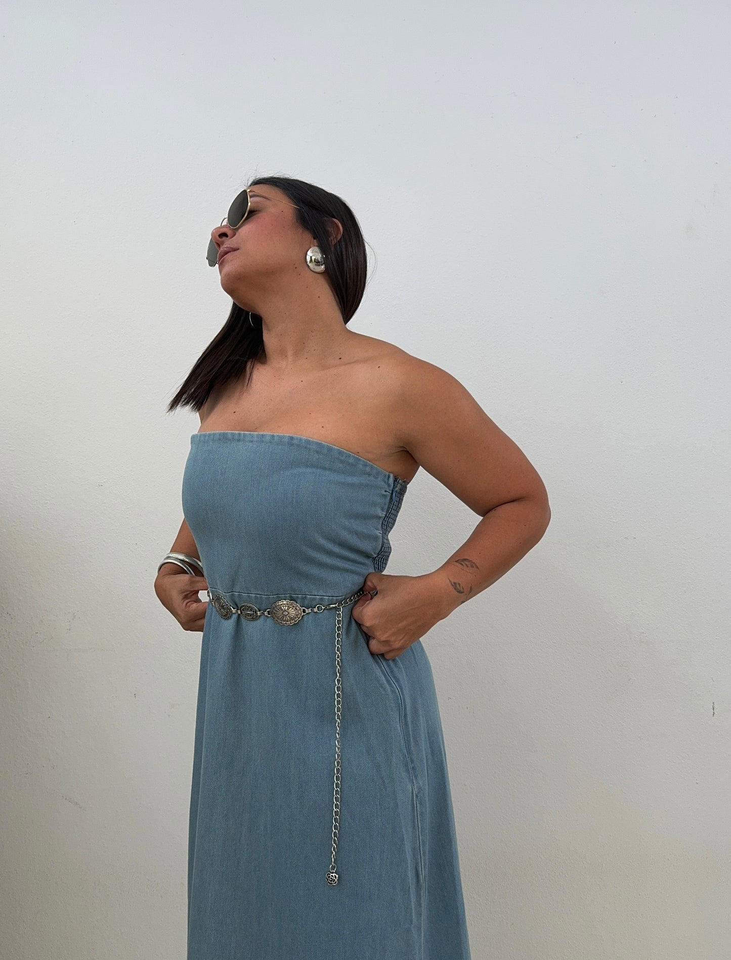 Mila Denim Maxi Dress