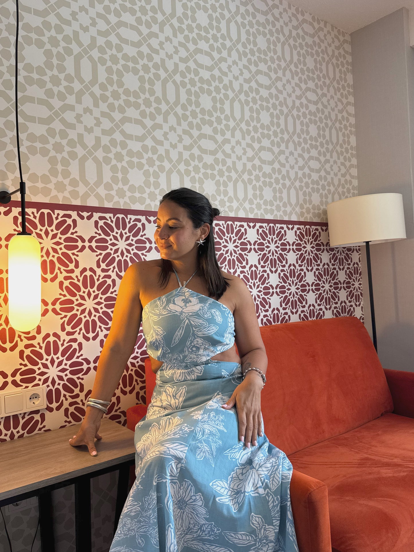 Floral Halter Maxi Dress