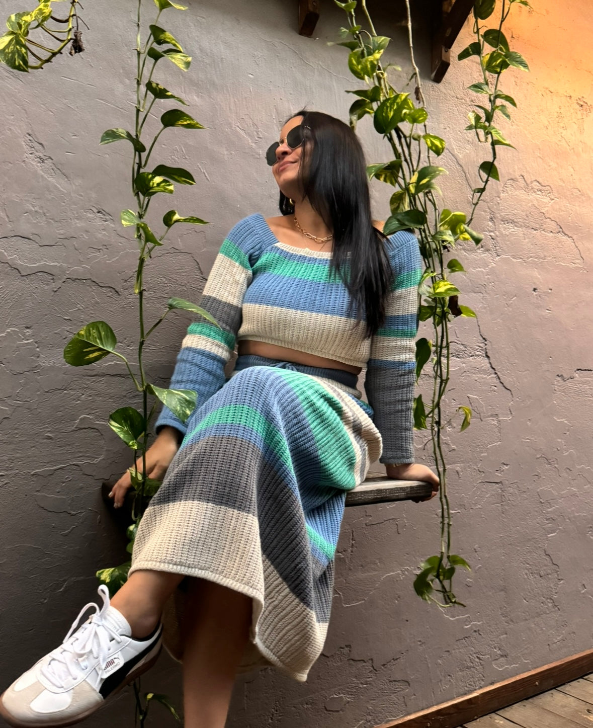 Striped Crochet Set