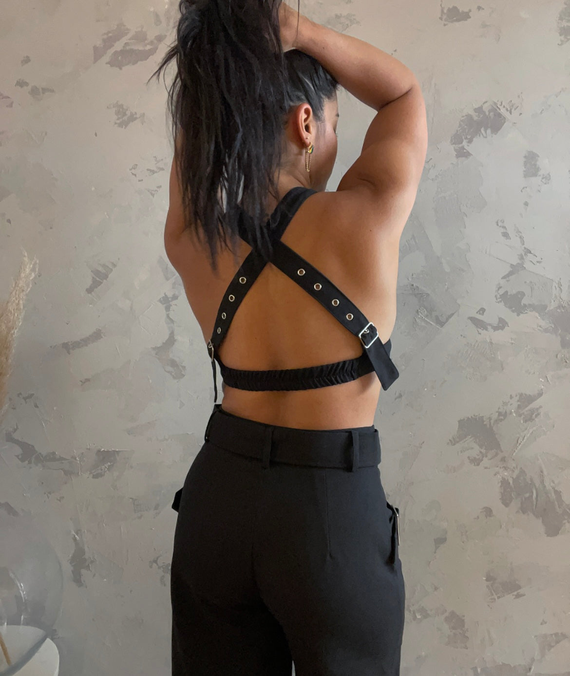 Belted Pants & Crop Top Set