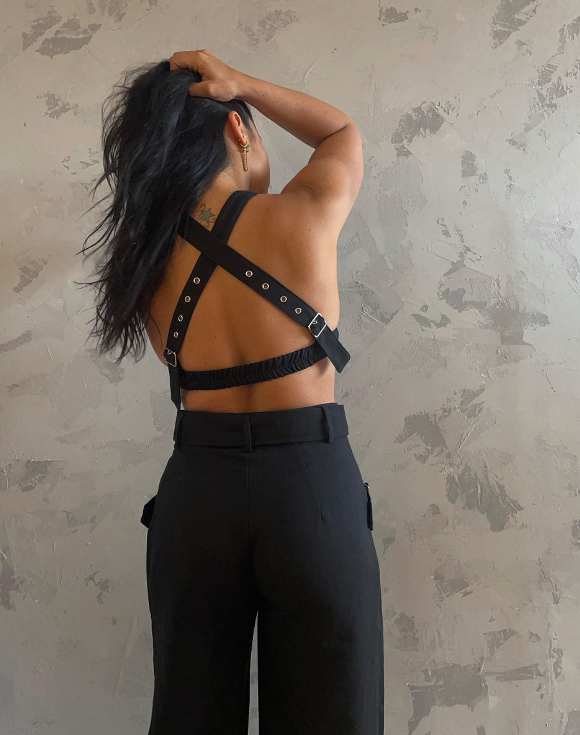 Belted Pants & Crop Top Set