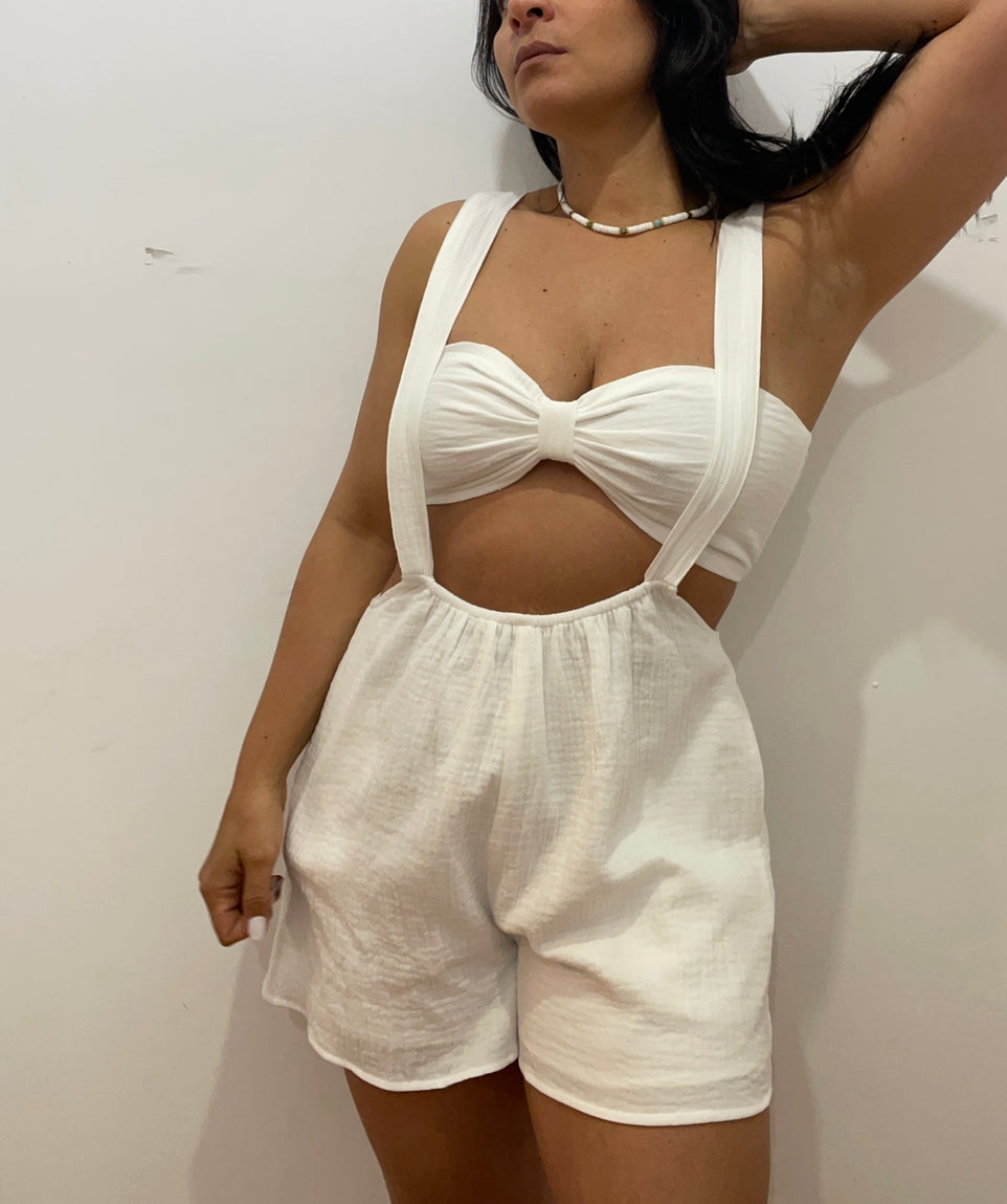 Overall Short & Bandeau Top Set