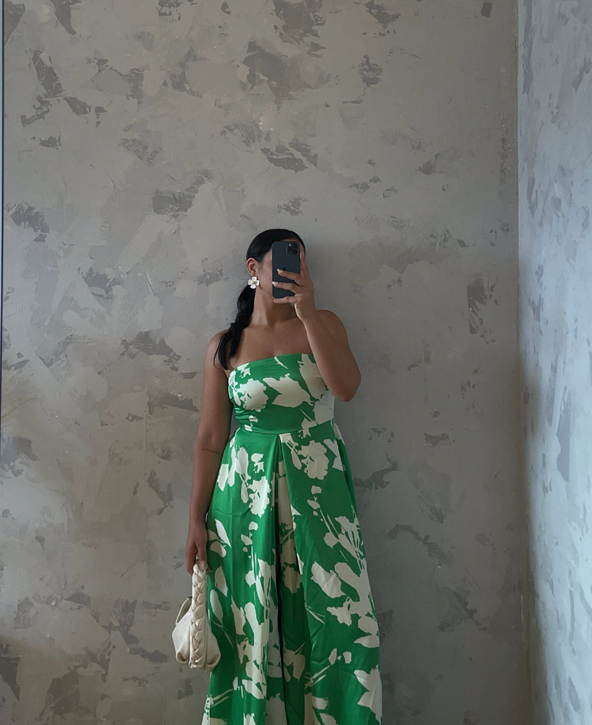 White & Green Jumpsuit