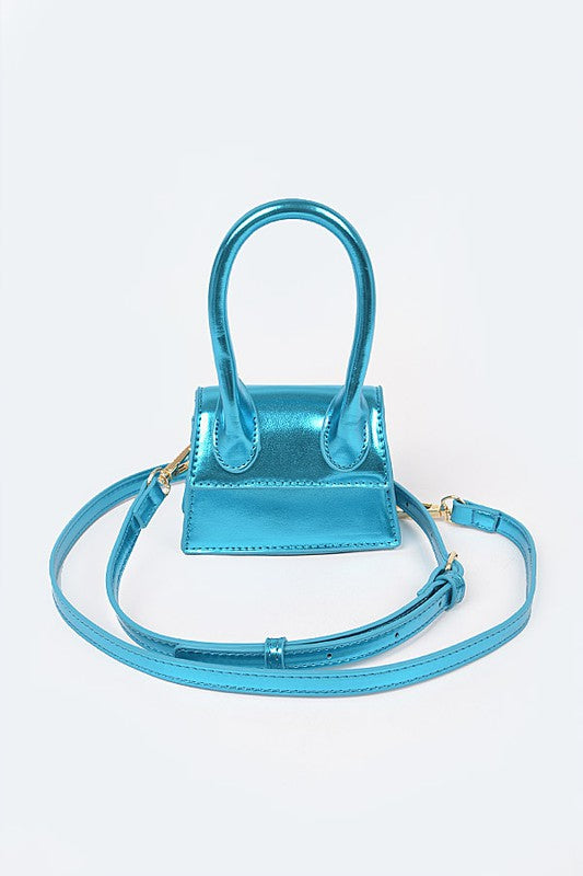 Metallic Single Handle Mini Bag