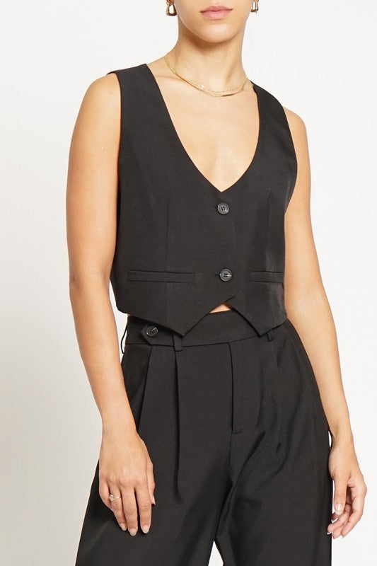 Vest with Pocket Detail