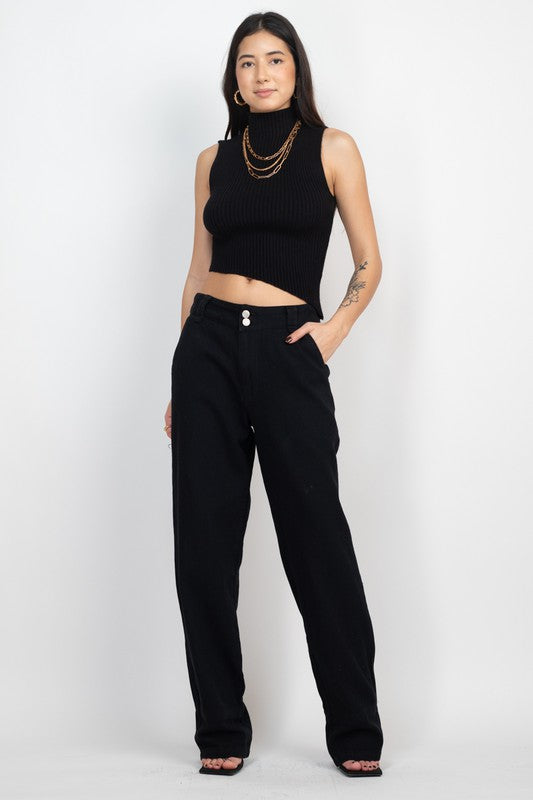 Low Rise Denim Pants