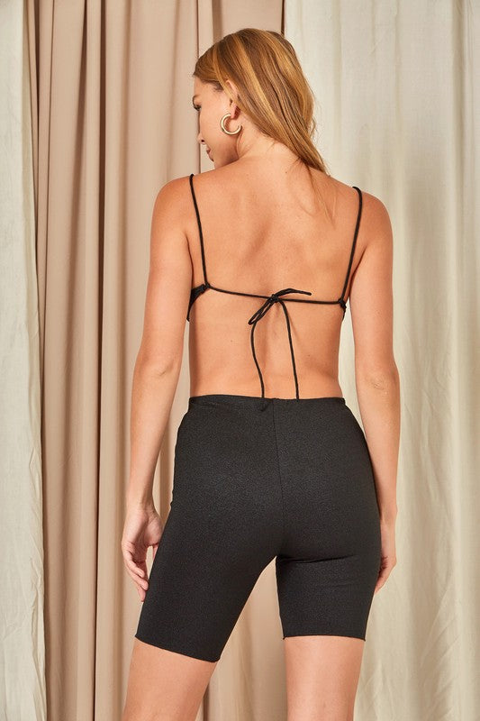 Bralette & Biker Shorts Set