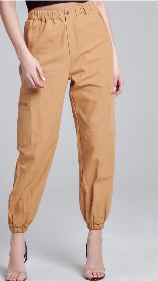 Camel jogger pants