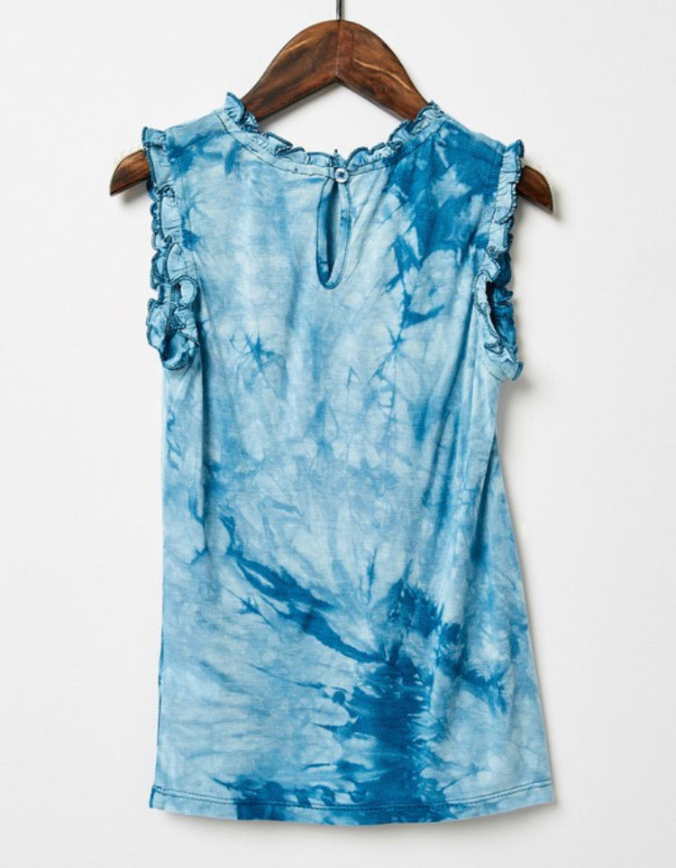 Teal Tie Dye Top