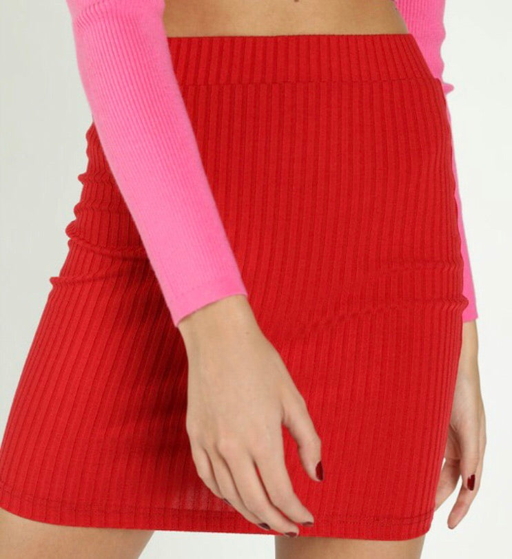 Red Mini Skirt