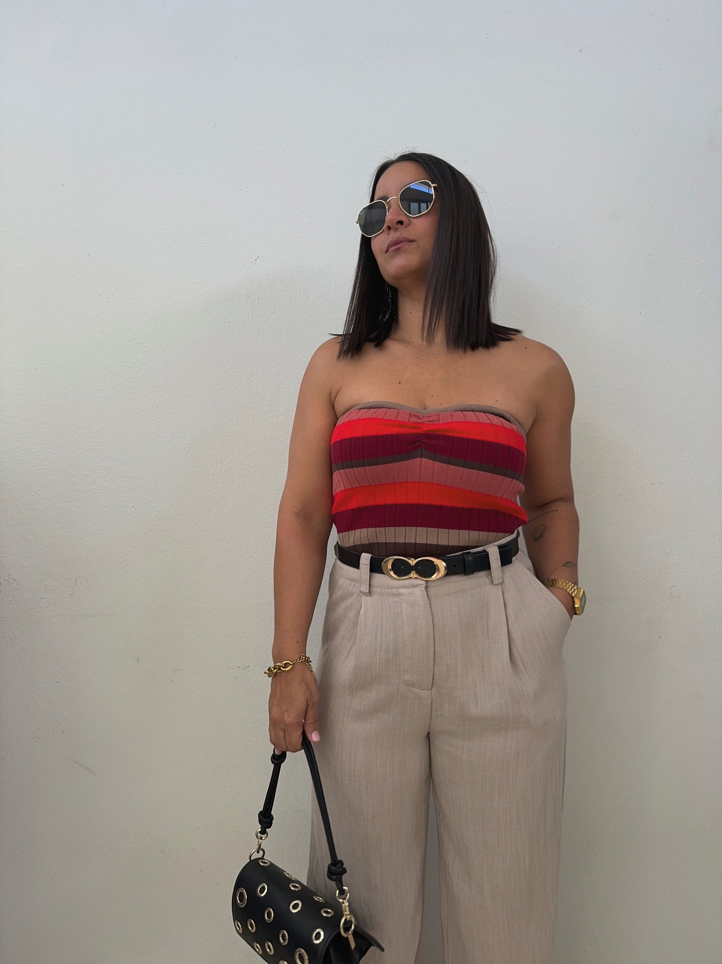 Red Multi Tube Top