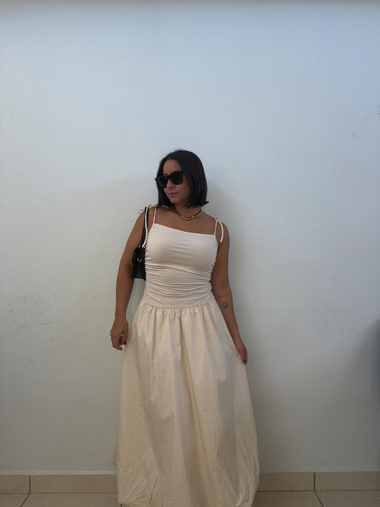 Vanilla Puff Maxi Dress