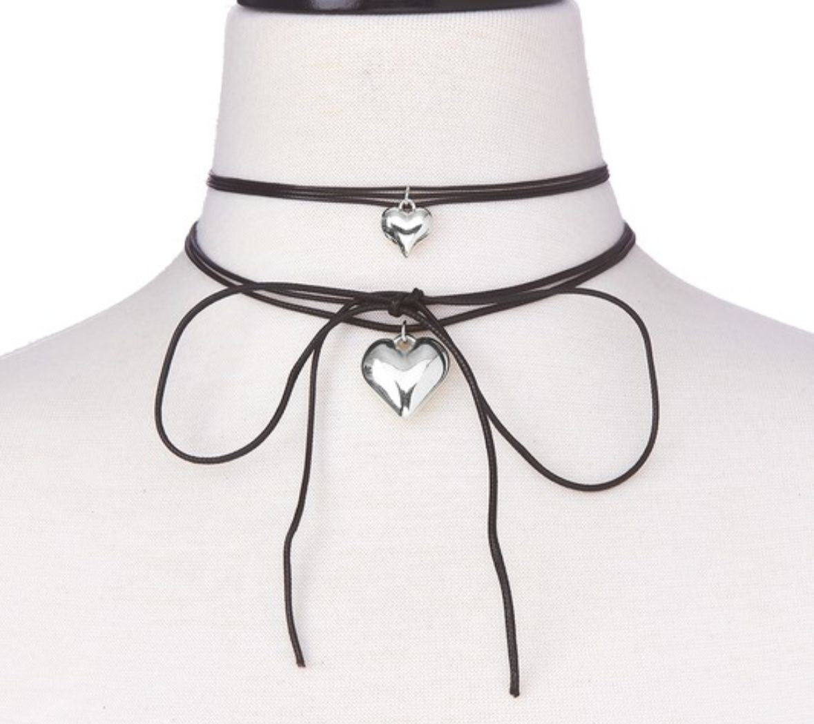 Wrap Necklace with Heart Pendant