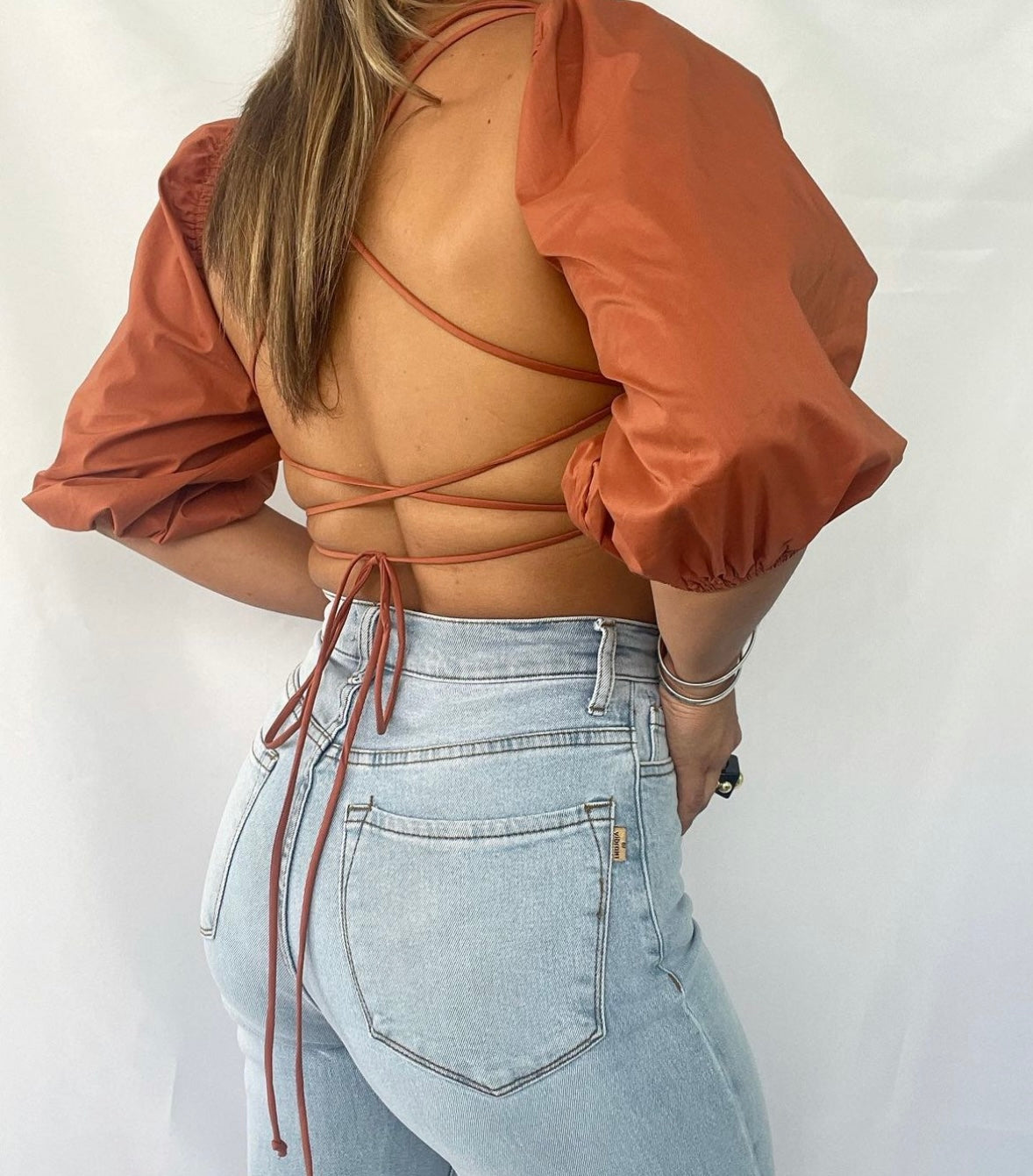 Terra Lace Up Back Crop Top